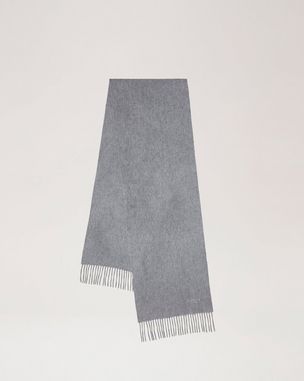 Grey Melange Cashmere Wool Scarf