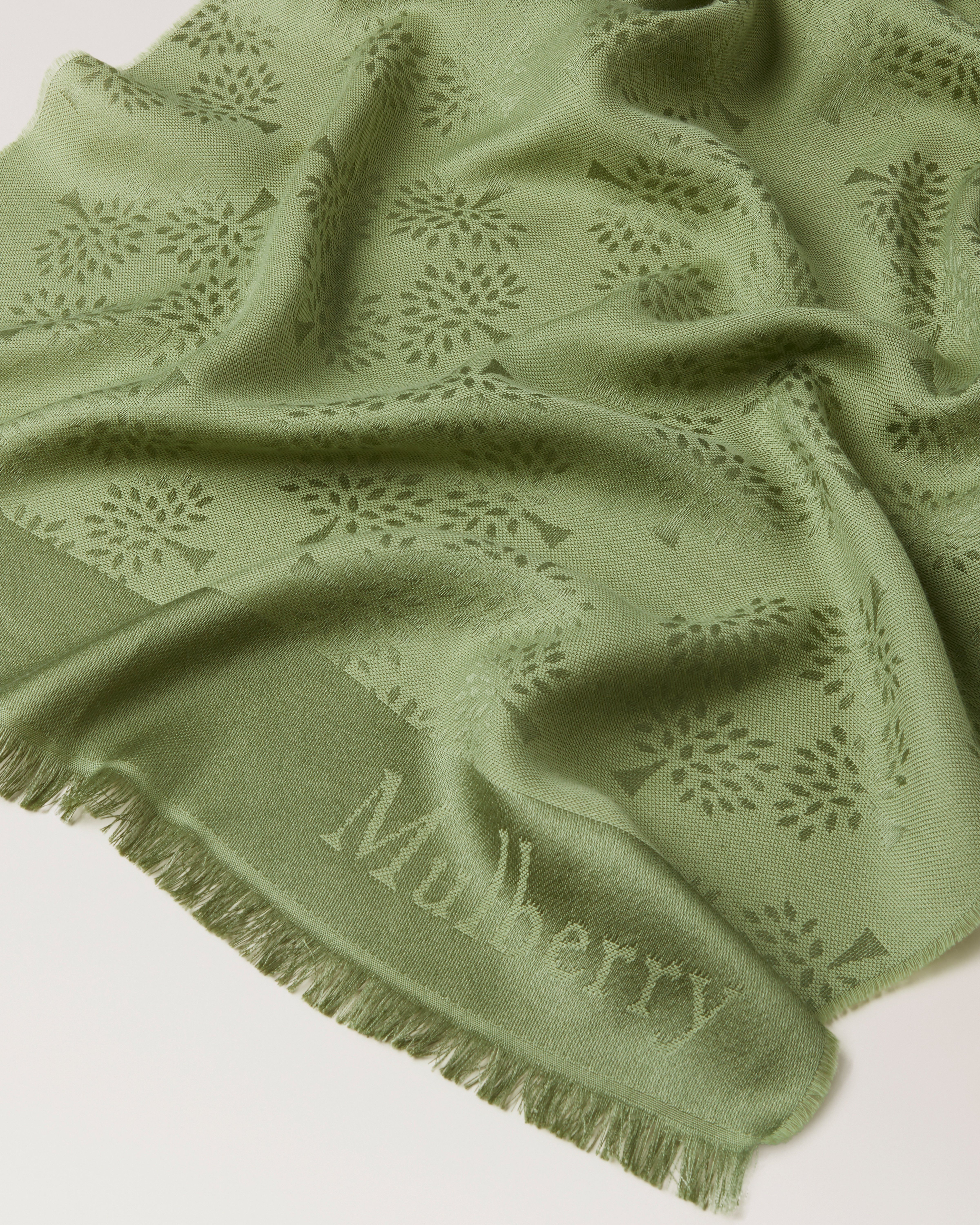 sage green wool scarf
