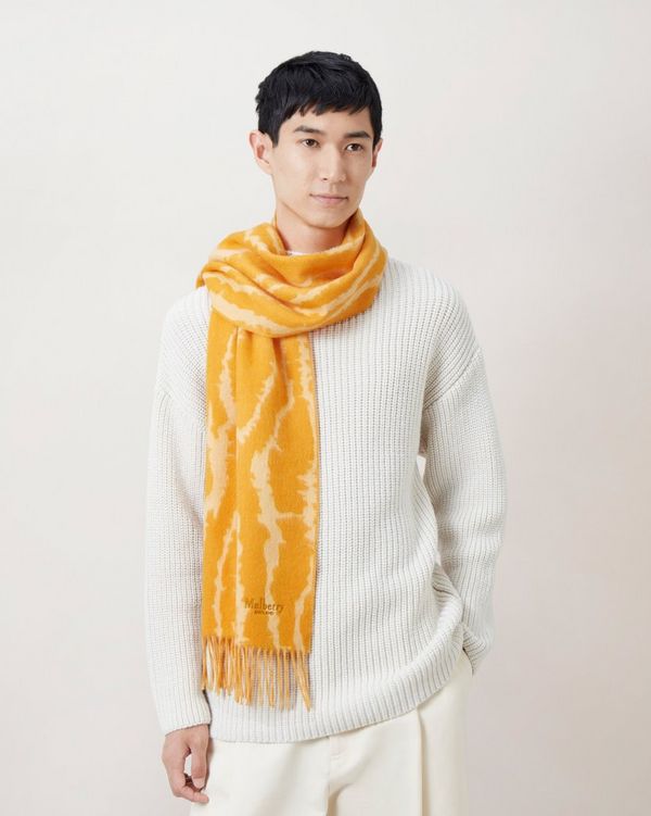 Mens yellow cashmere clearance scarf