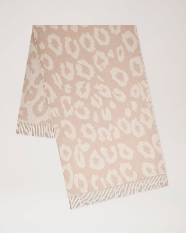 Leopard Merino Wool Scarf