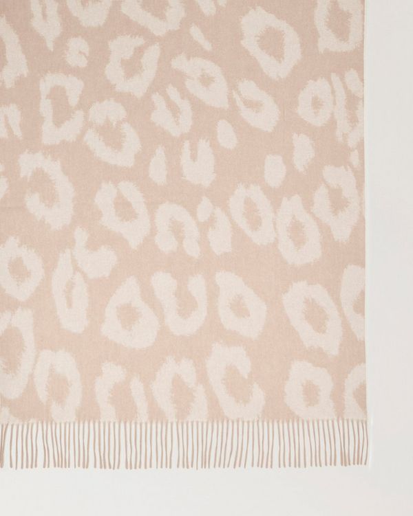 Leopard Merino Wool Scarf