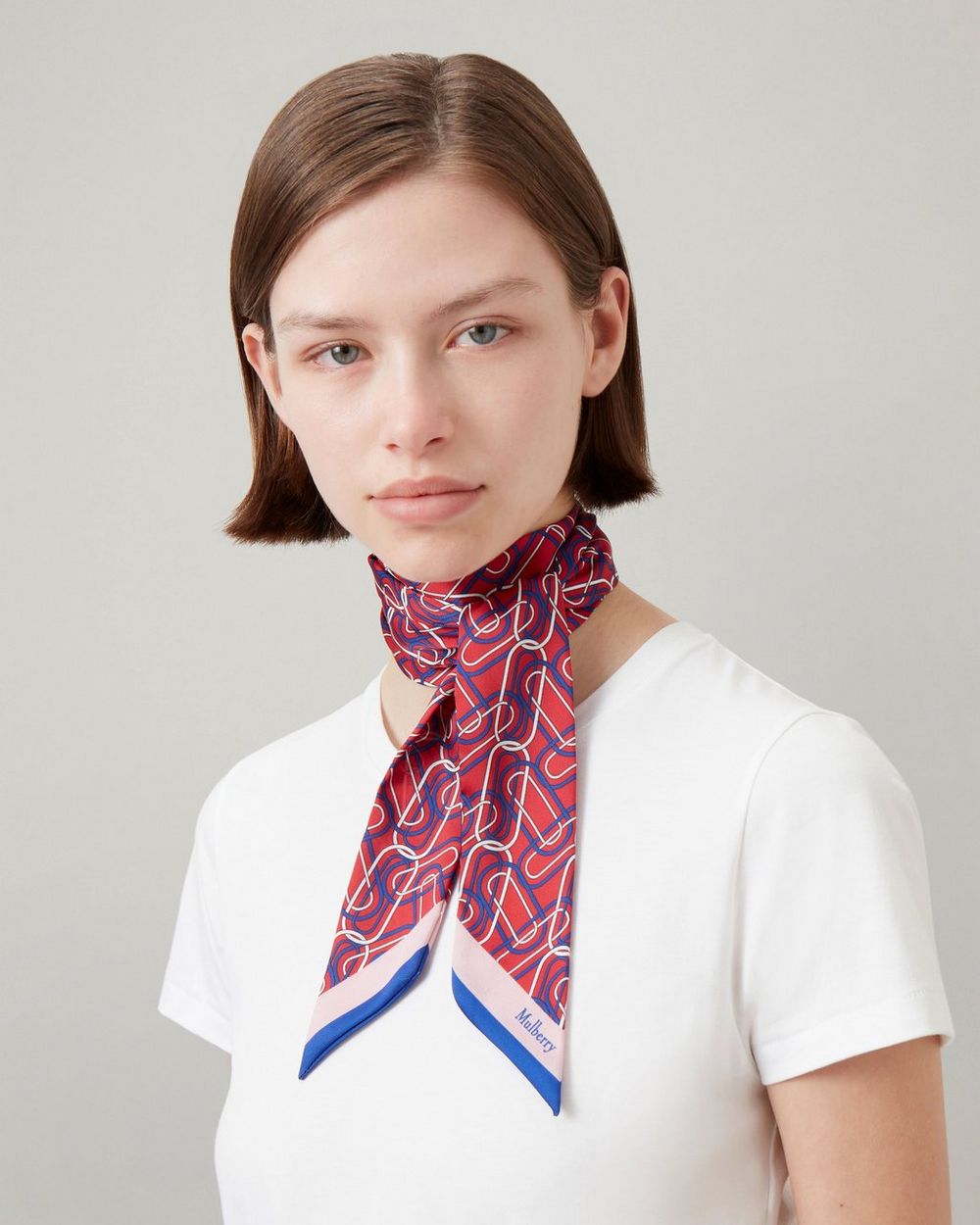 Mulberry Heritage Chain Strap Skinny Scarf