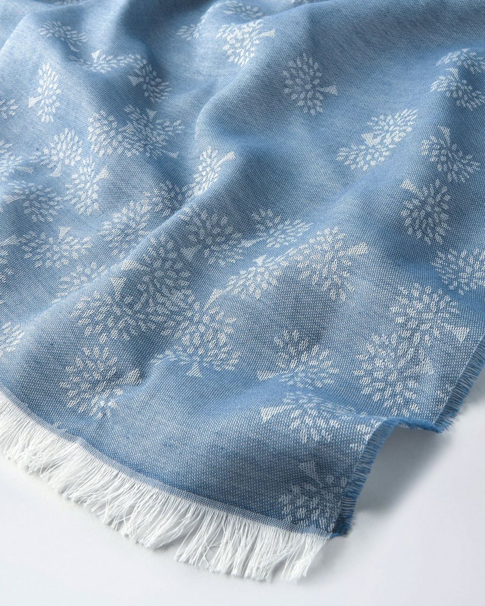 Silk and Linen Scarf/Wrap - Slate Blue, Vietnam