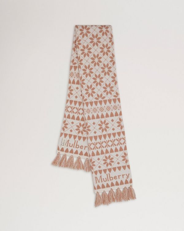 FRINGED WIDE SOFT SCARF - Ecru