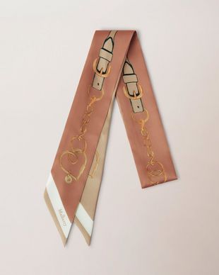 Accessories, Pink Twilly Lv Print Or Skinny Scarf