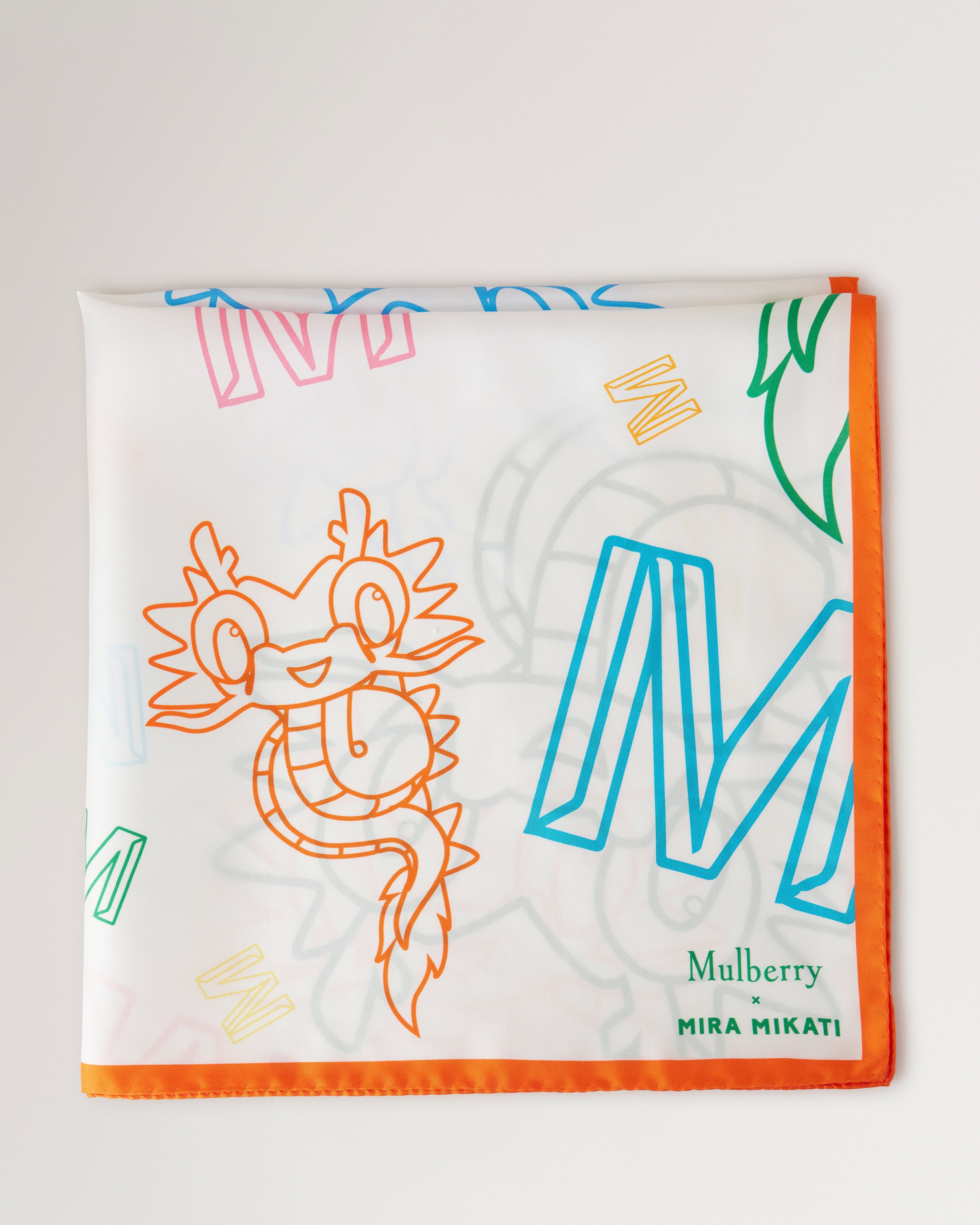 Mulberry x Mira Mikati Dragon Square 70 | Multi Colour Silk 