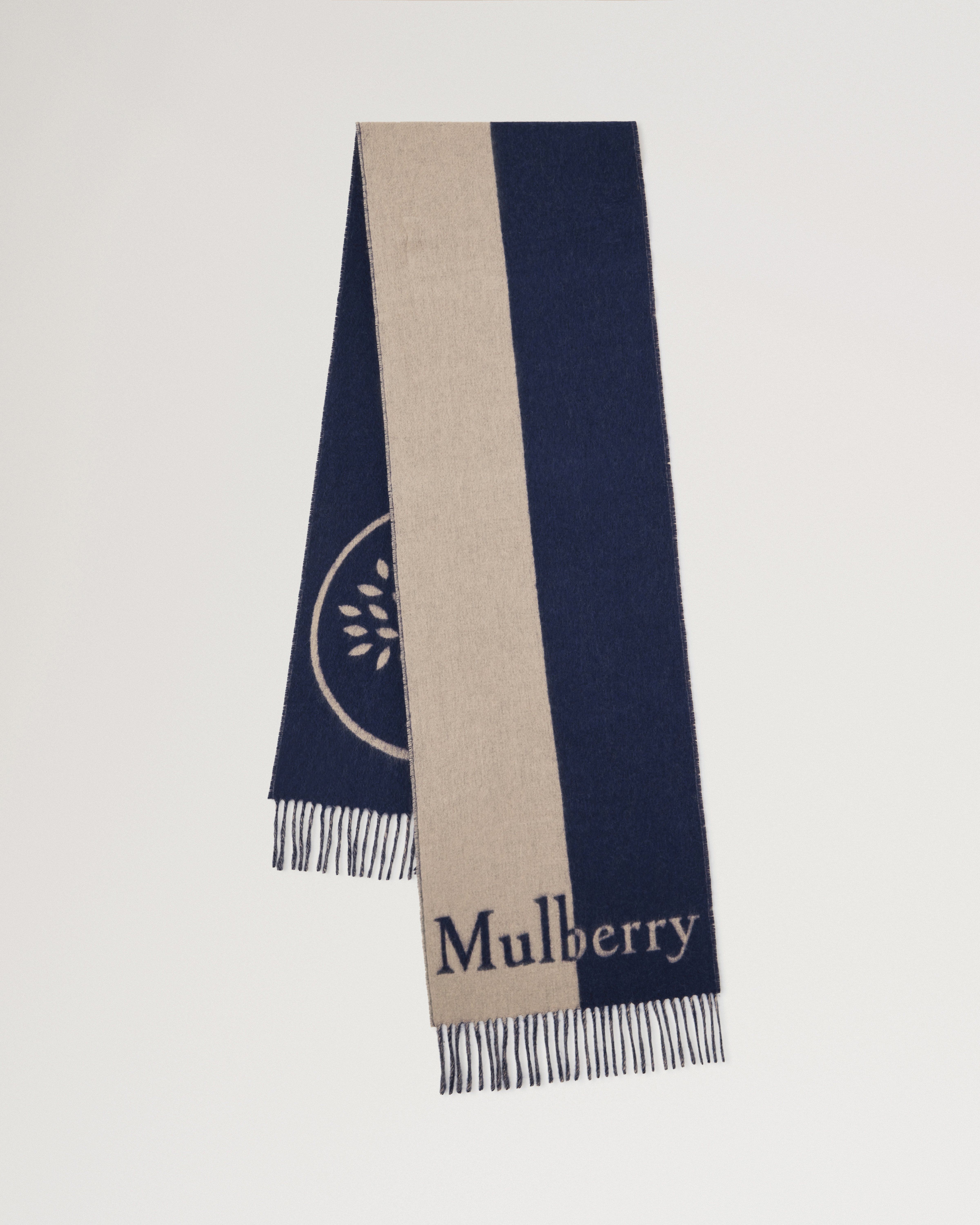 Reversible Mulberry Tree & Logo Scarf