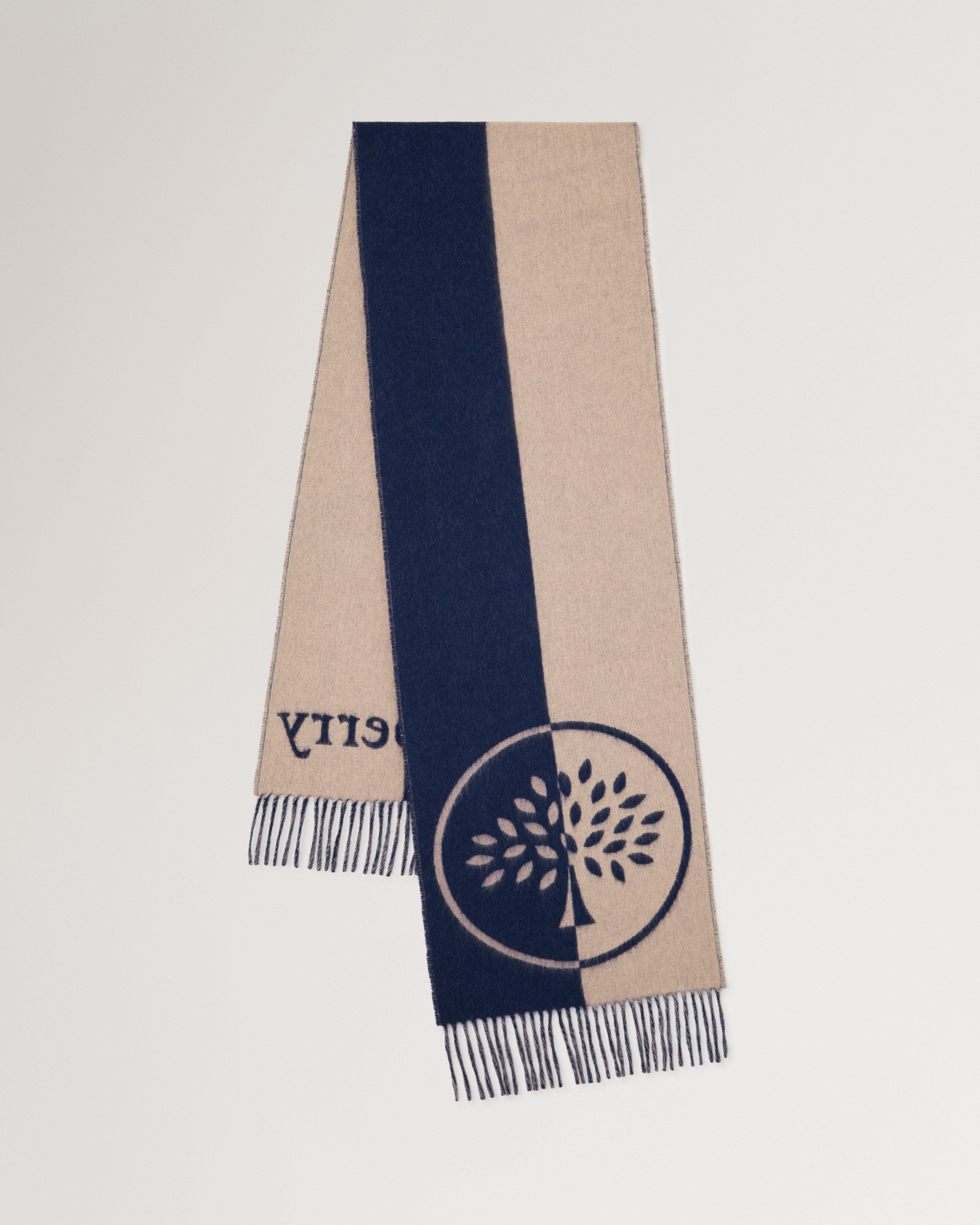 Reversible Mulberry Tree & Logo Scarf
