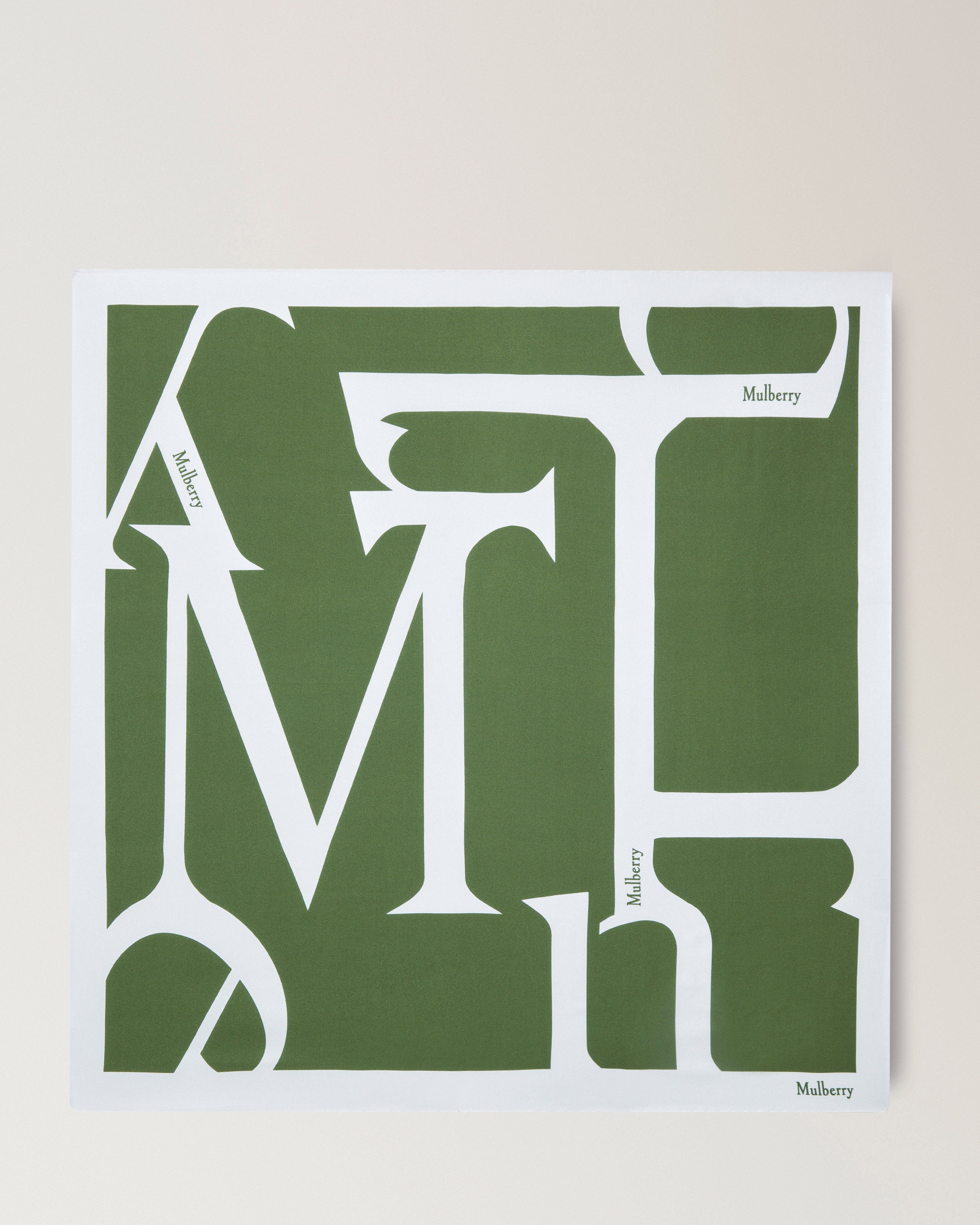 Square Scarf - Mulberry Lettering