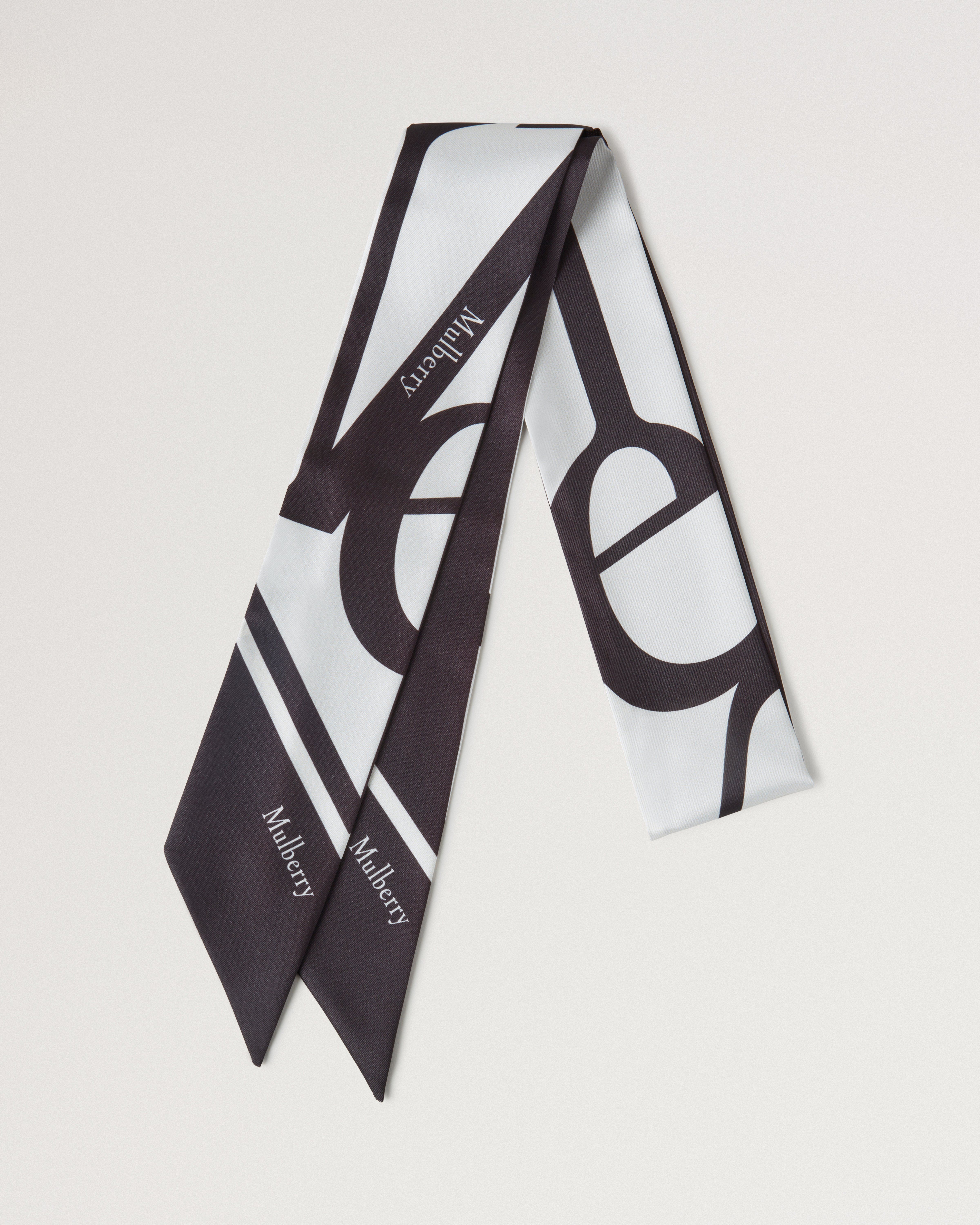 Skinny Scarf - Mulberry Lettering