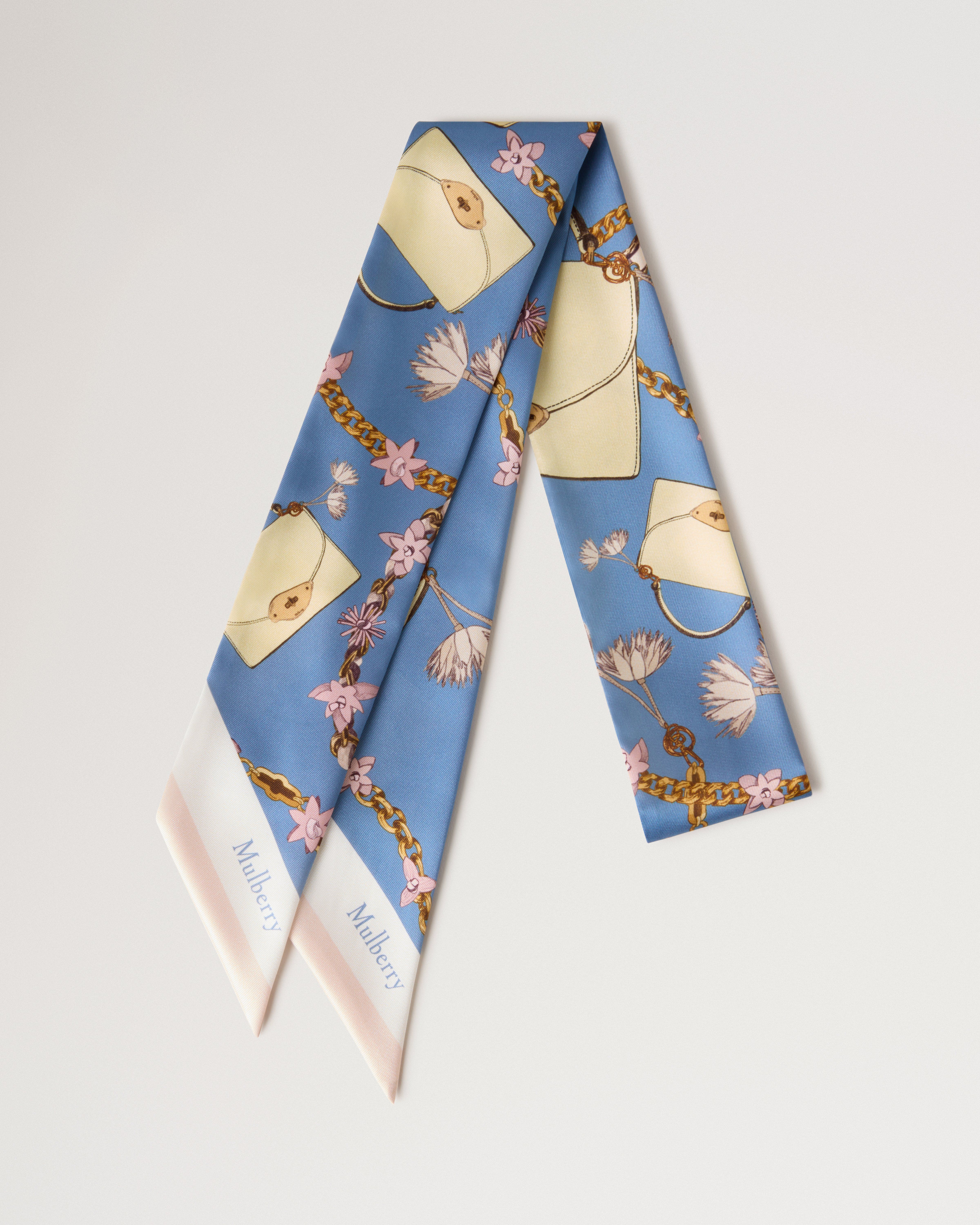 Schmaler Schal – Lana Tasche & Kettenprint