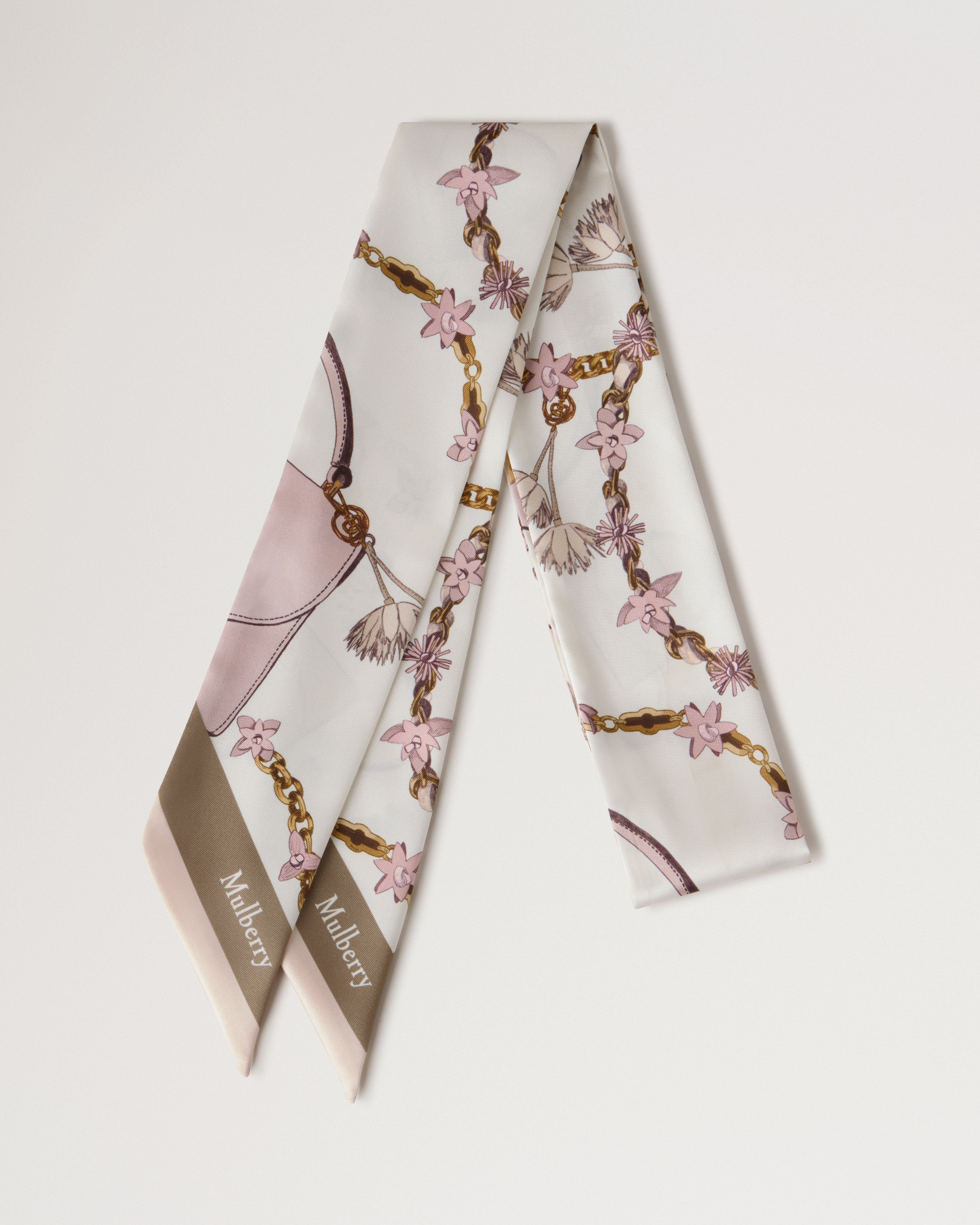 Schmaler Schal – Lana Tasche & Kettenprint