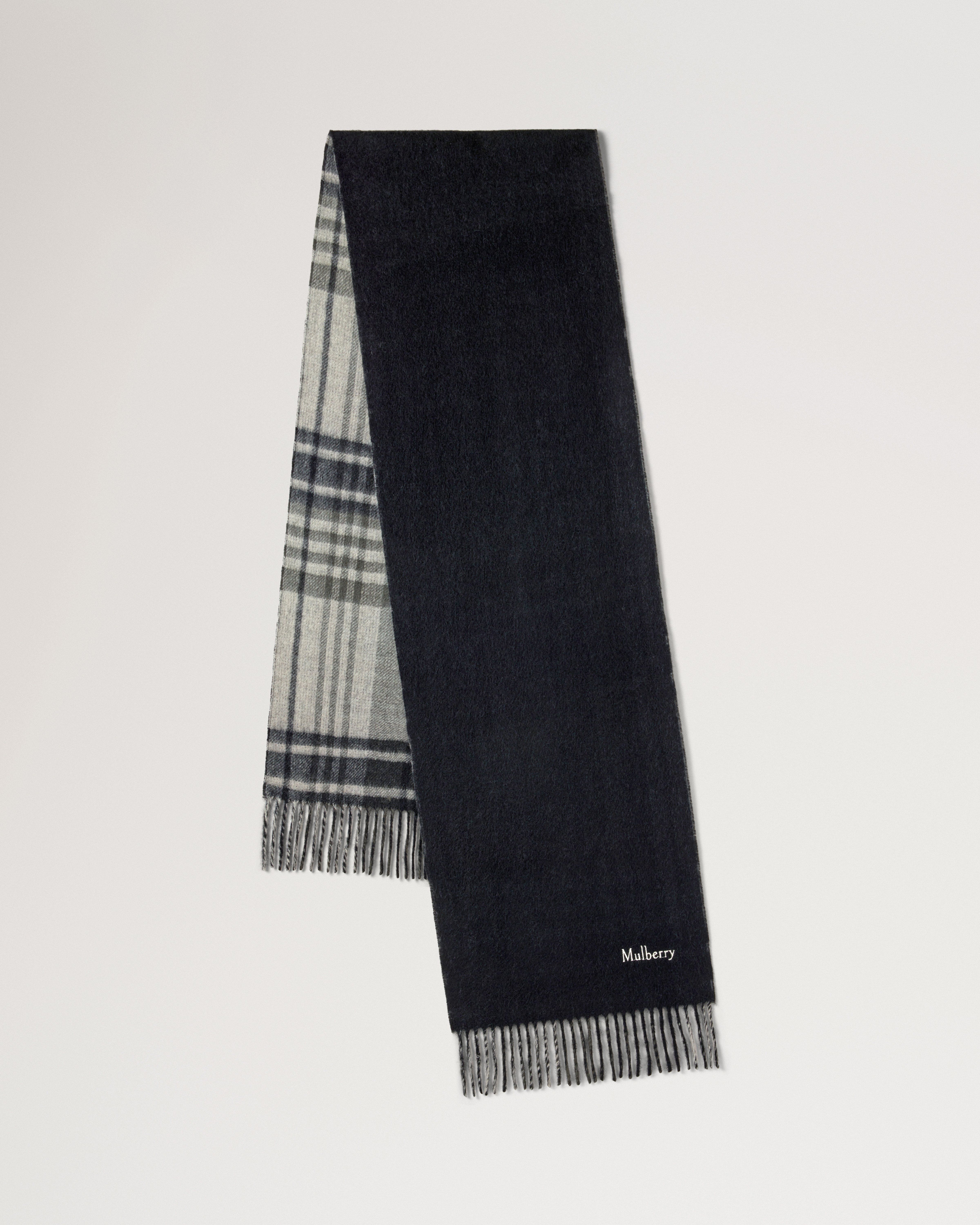 Reversible Cashmere Check Scarf