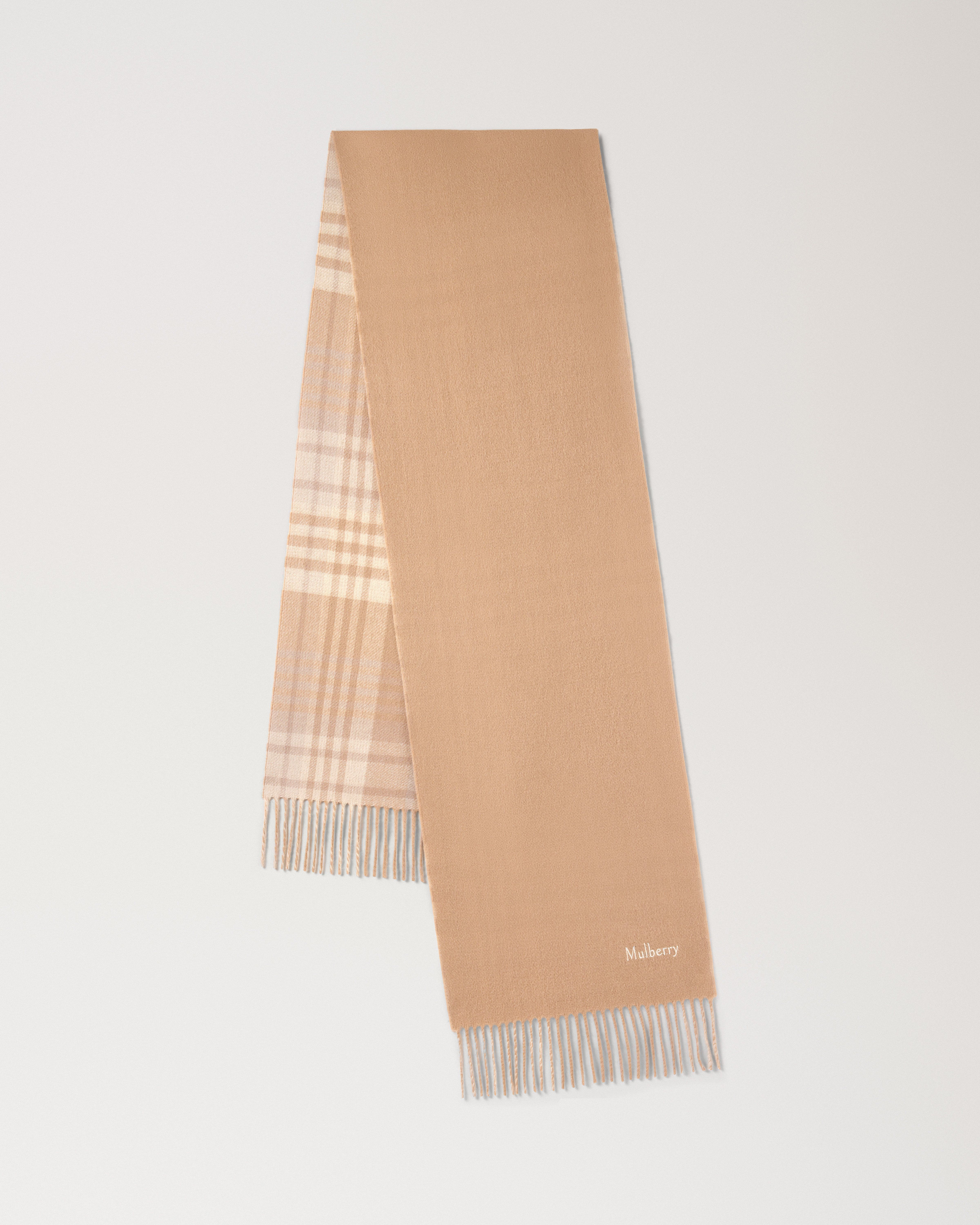 Reversible Cashmere Check Scarf