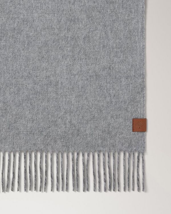 Mulberry | リバーシブル カシミヤ バイカラー マフラー | グレー