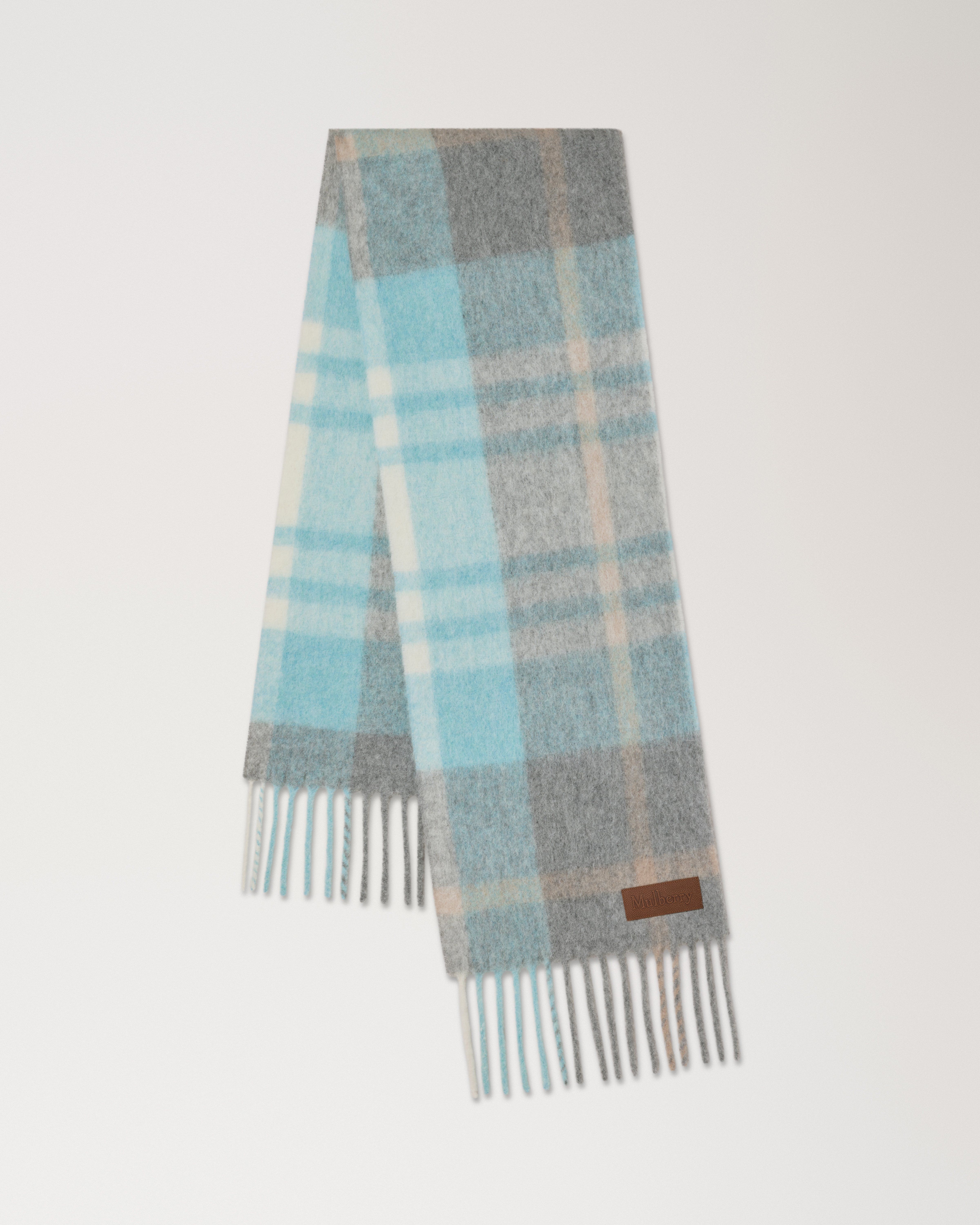 Oversized Check Textured Scarf