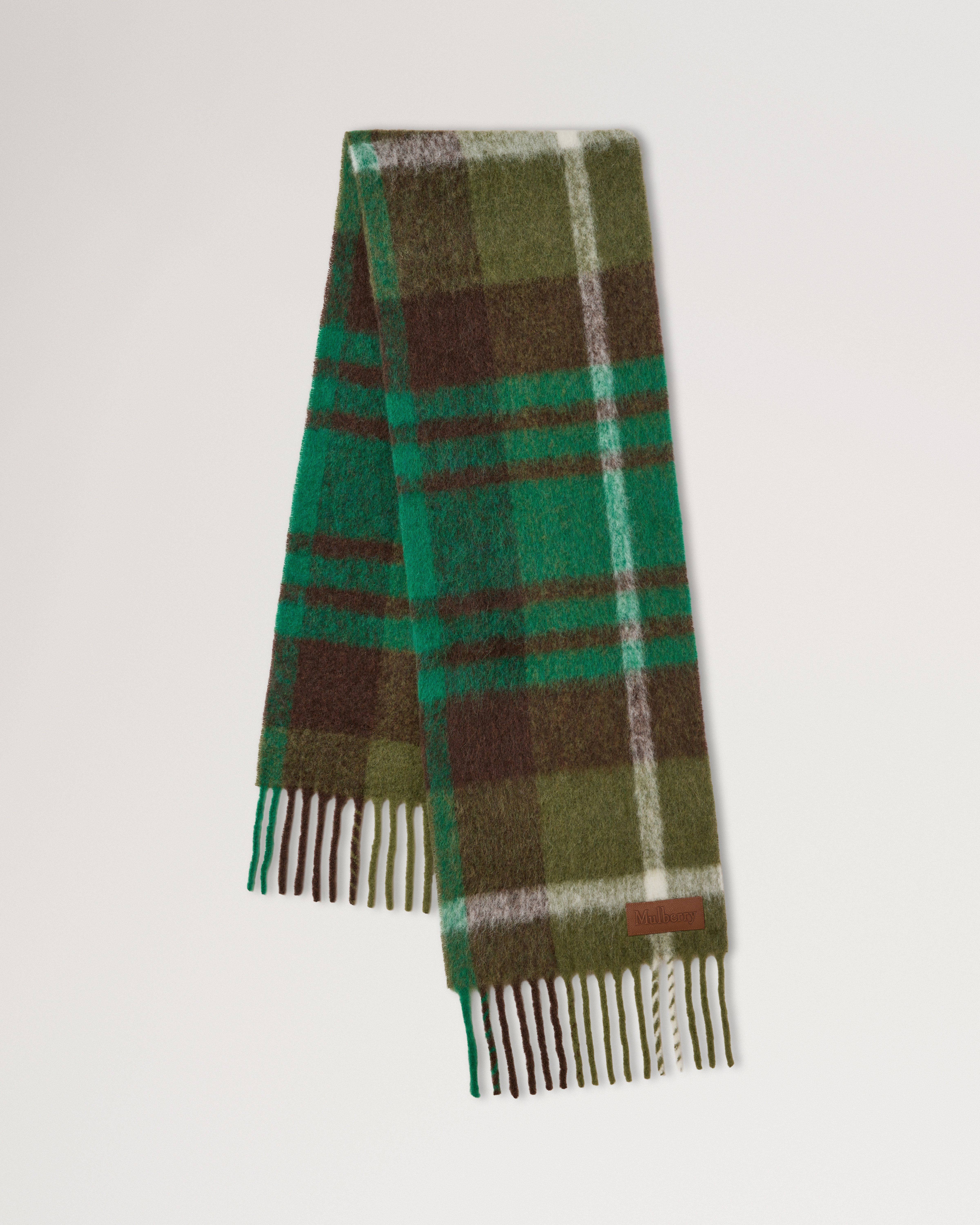 Oversized Check Textured Scarf