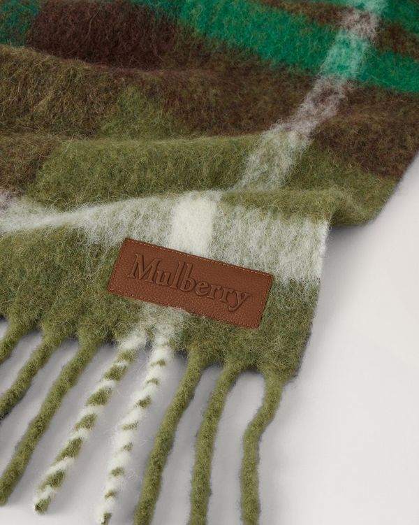 Mulberry | オーバーサイズ チェック テクスチャード マフラー