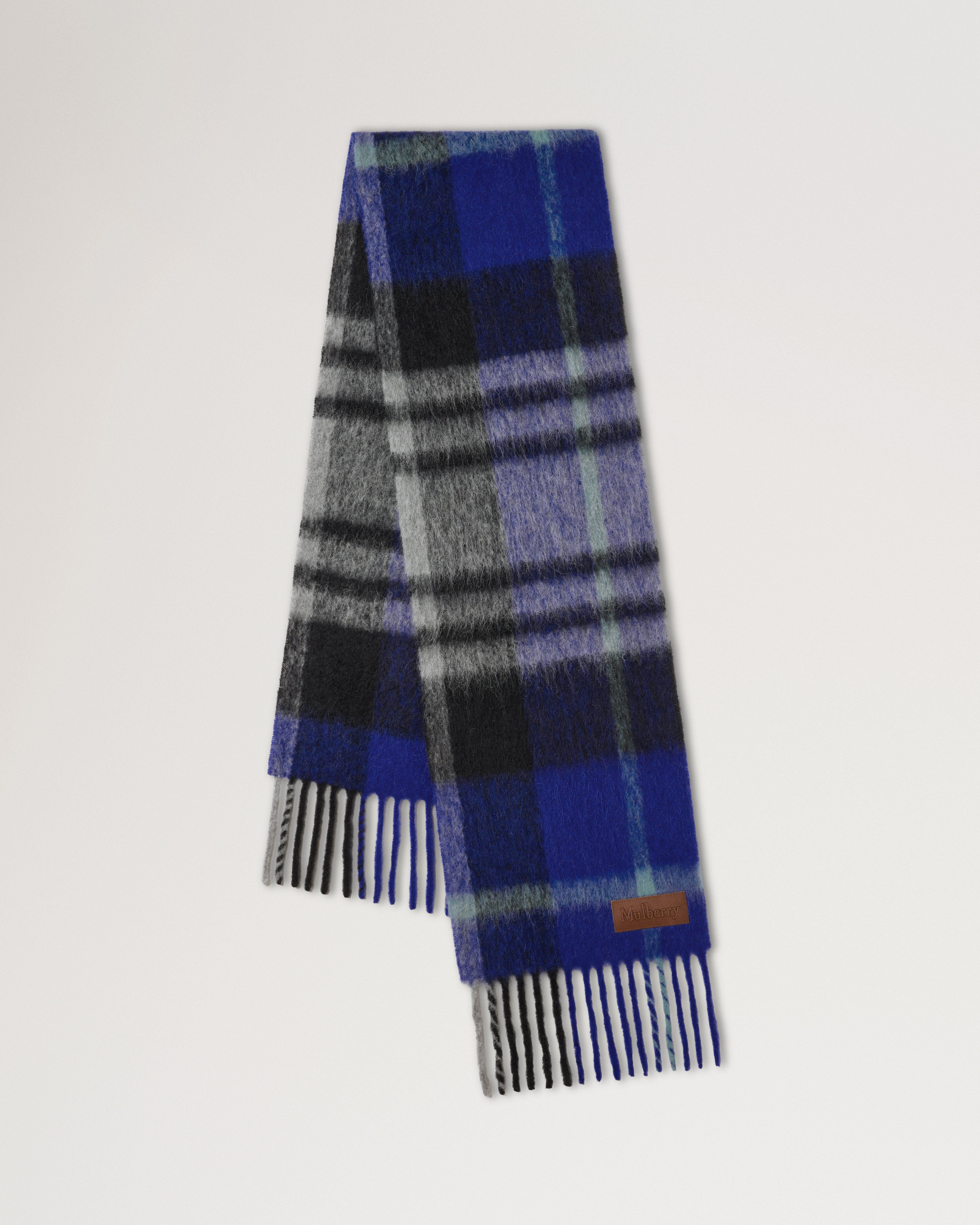 Oversized Check Textured Scarf