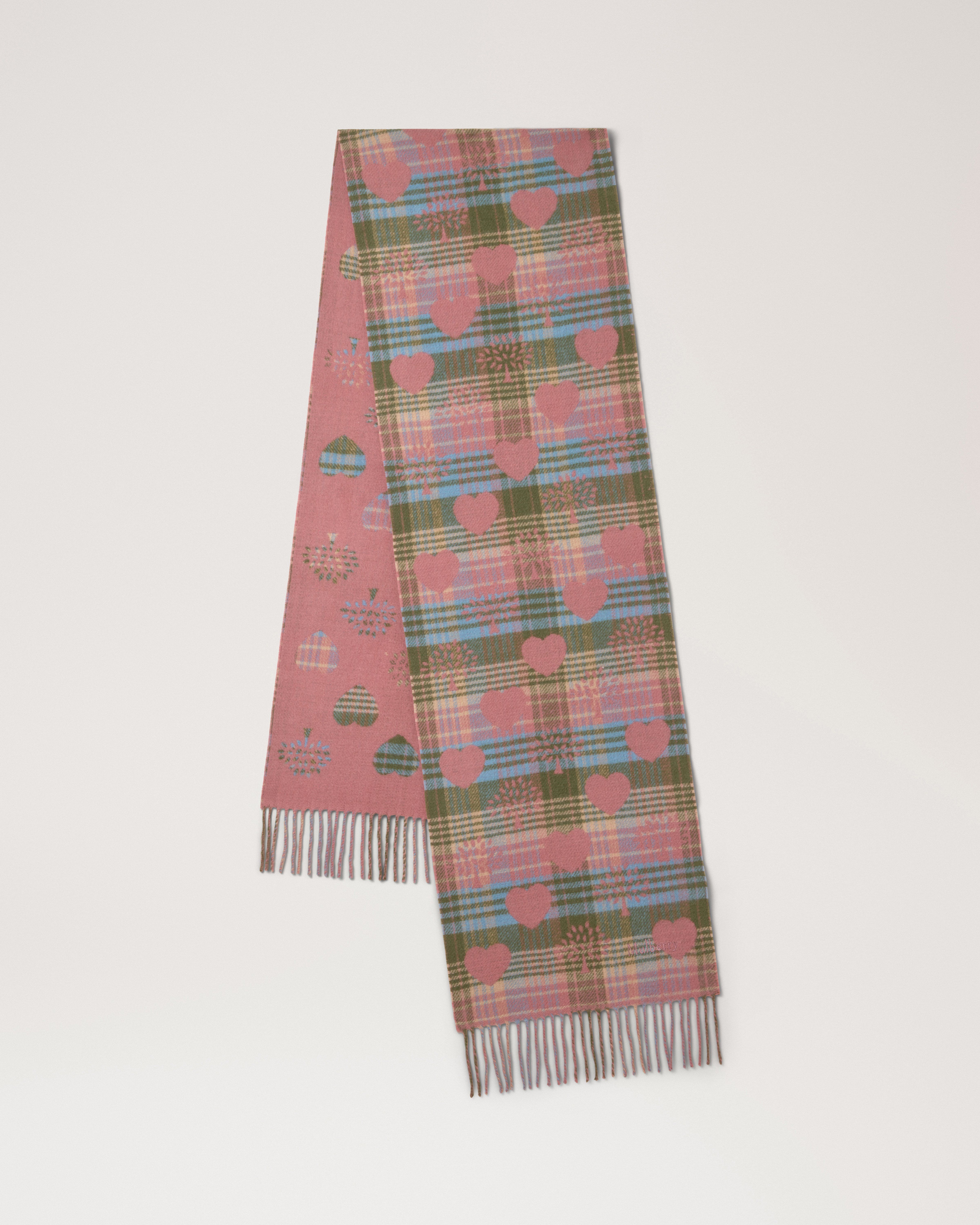 Heritage Check & Heart Scarf