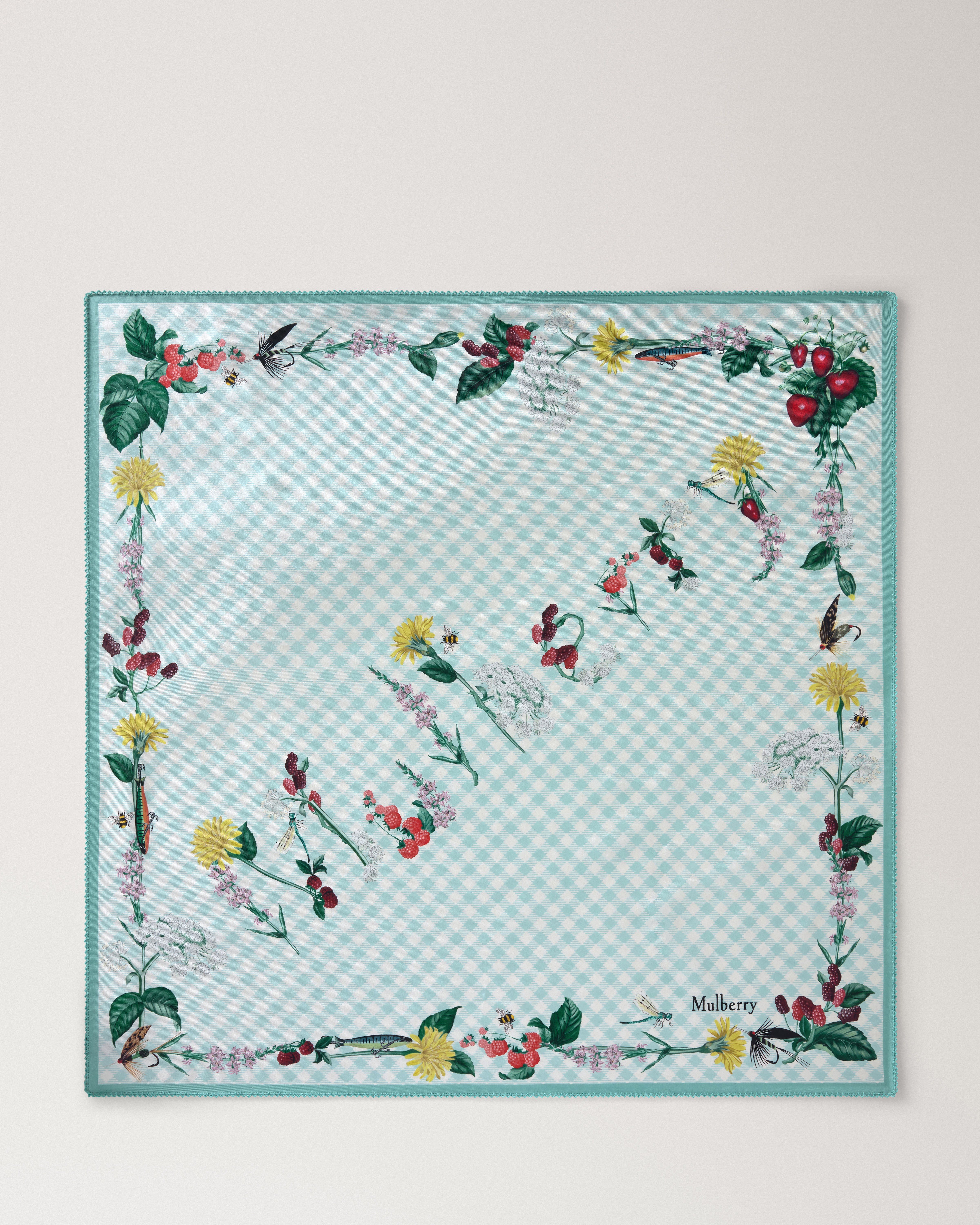 Quadratisches Halstuch – Florales Flussufer