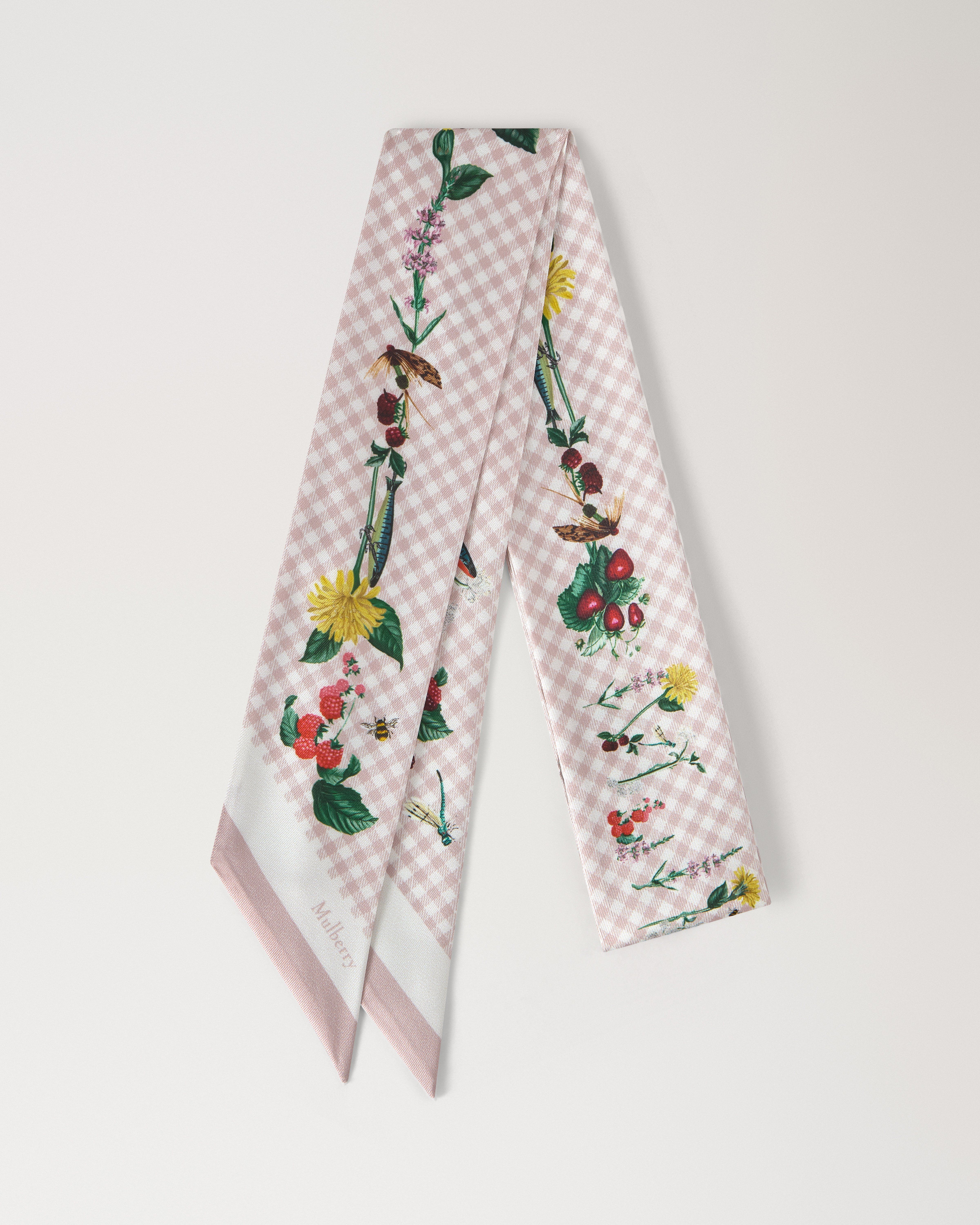 Schmaler Schal – Florales Flussufer