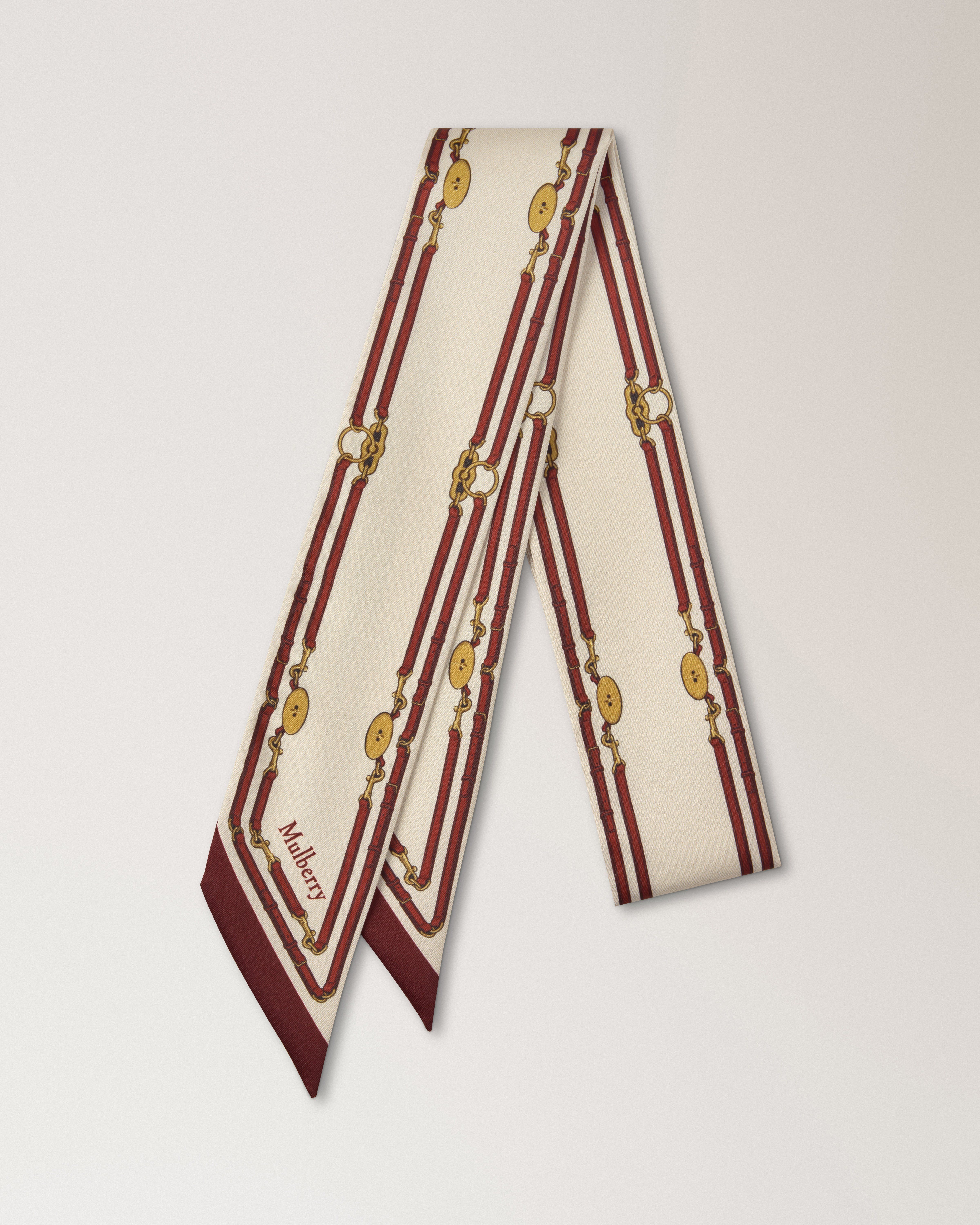 Skinny Scarf - Belted Border