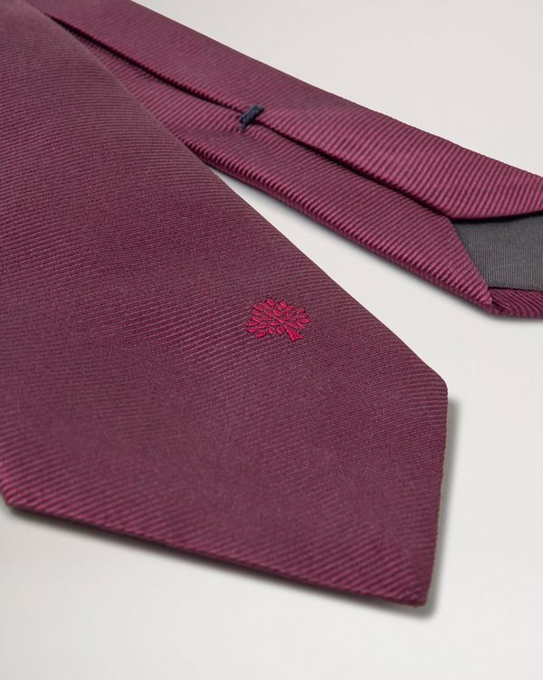 Solid Colour & Embroidered Tree Tie