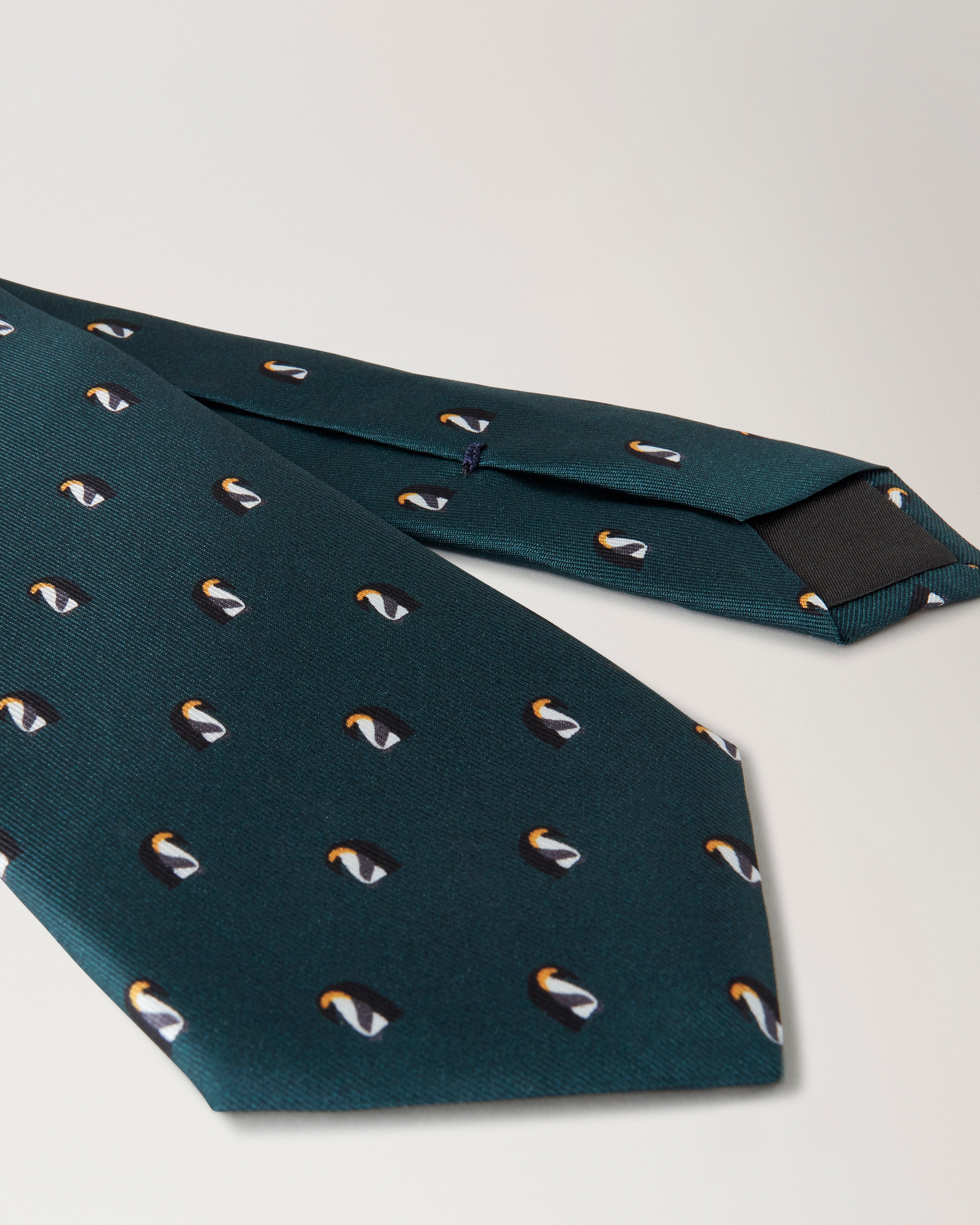Geschenk-Box Pinguin mit Krawatte und Fliege in nachtblau
