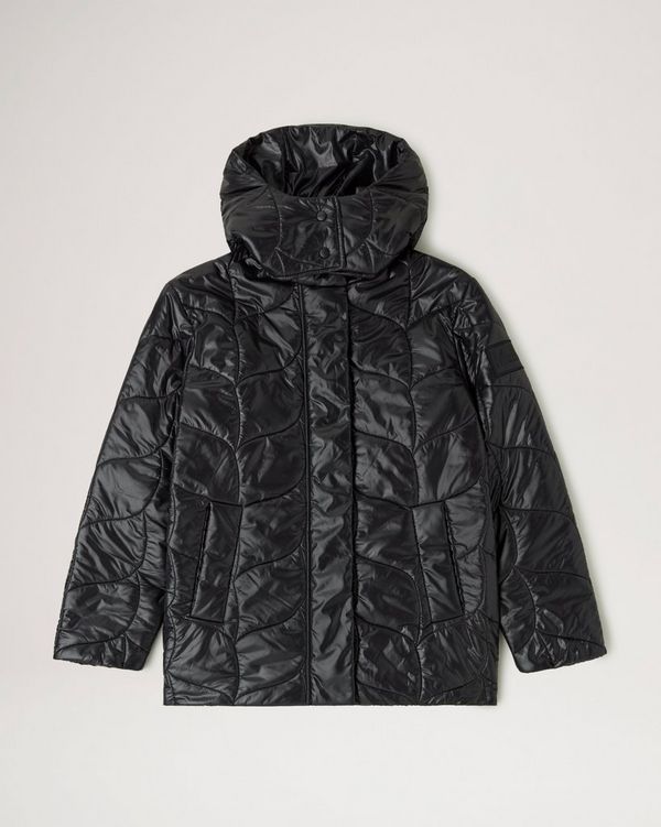 HOODED PUFFER JACKET - Black