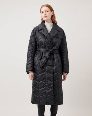 Softie Quilted Sleeveless Coat | Black Recycled Nylon | Softie