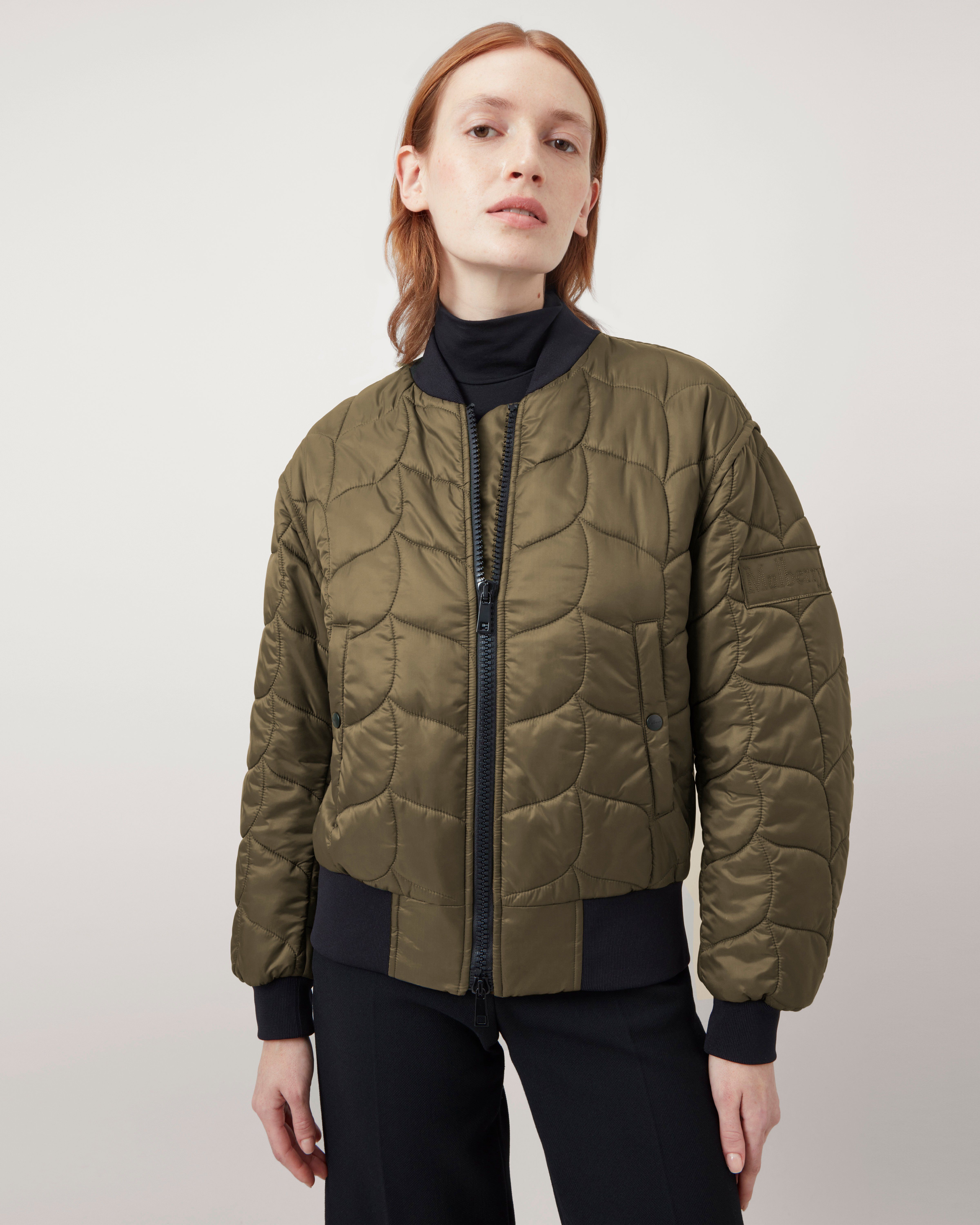 Padded bomber discount jacket with hood