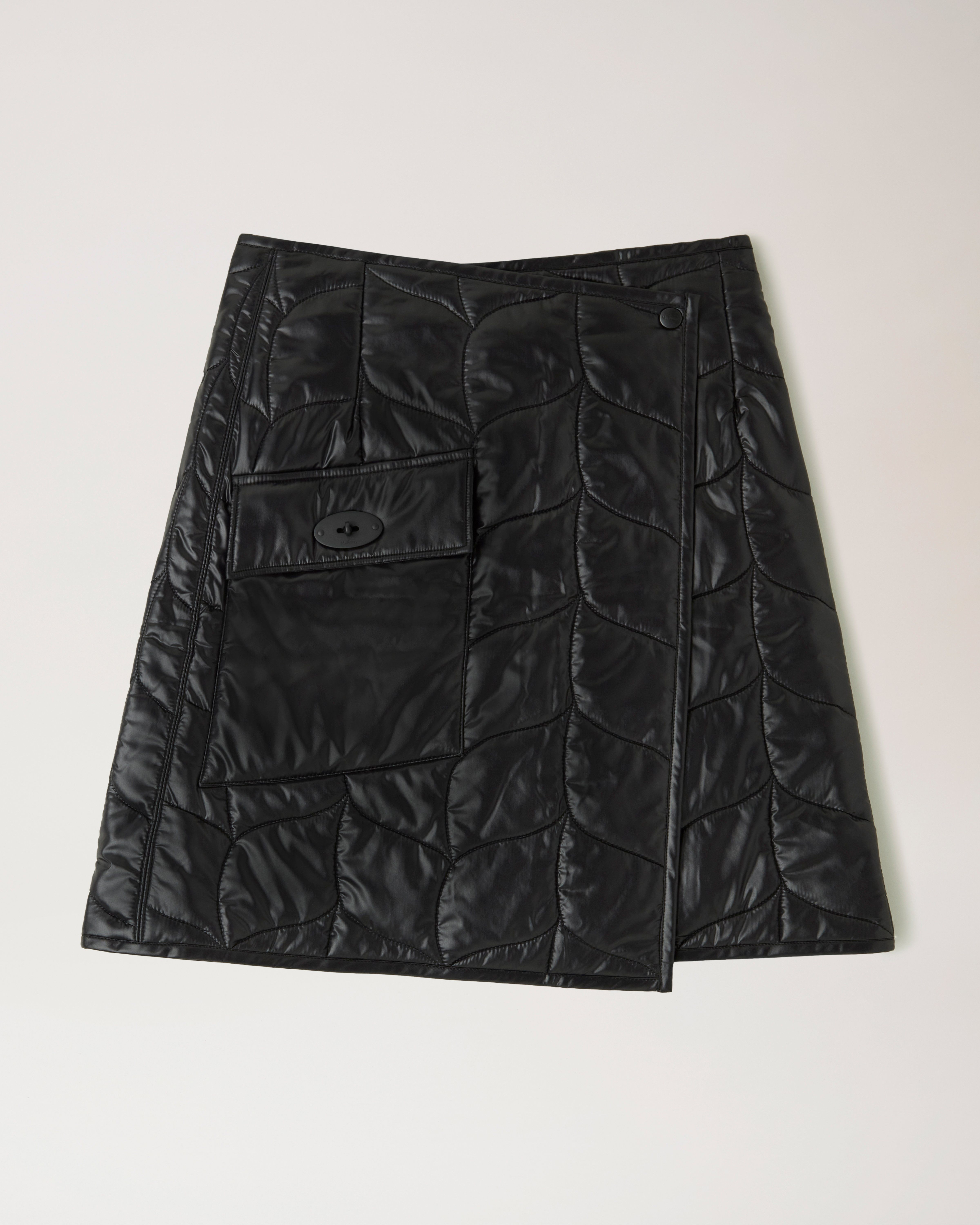 Black quilted outlet skirt