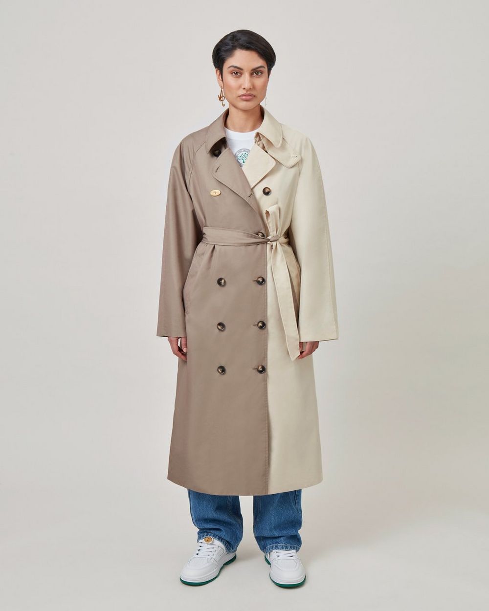 Axel Arigato for Mulberry Trench Coat | Multicolour Mixed Material ...