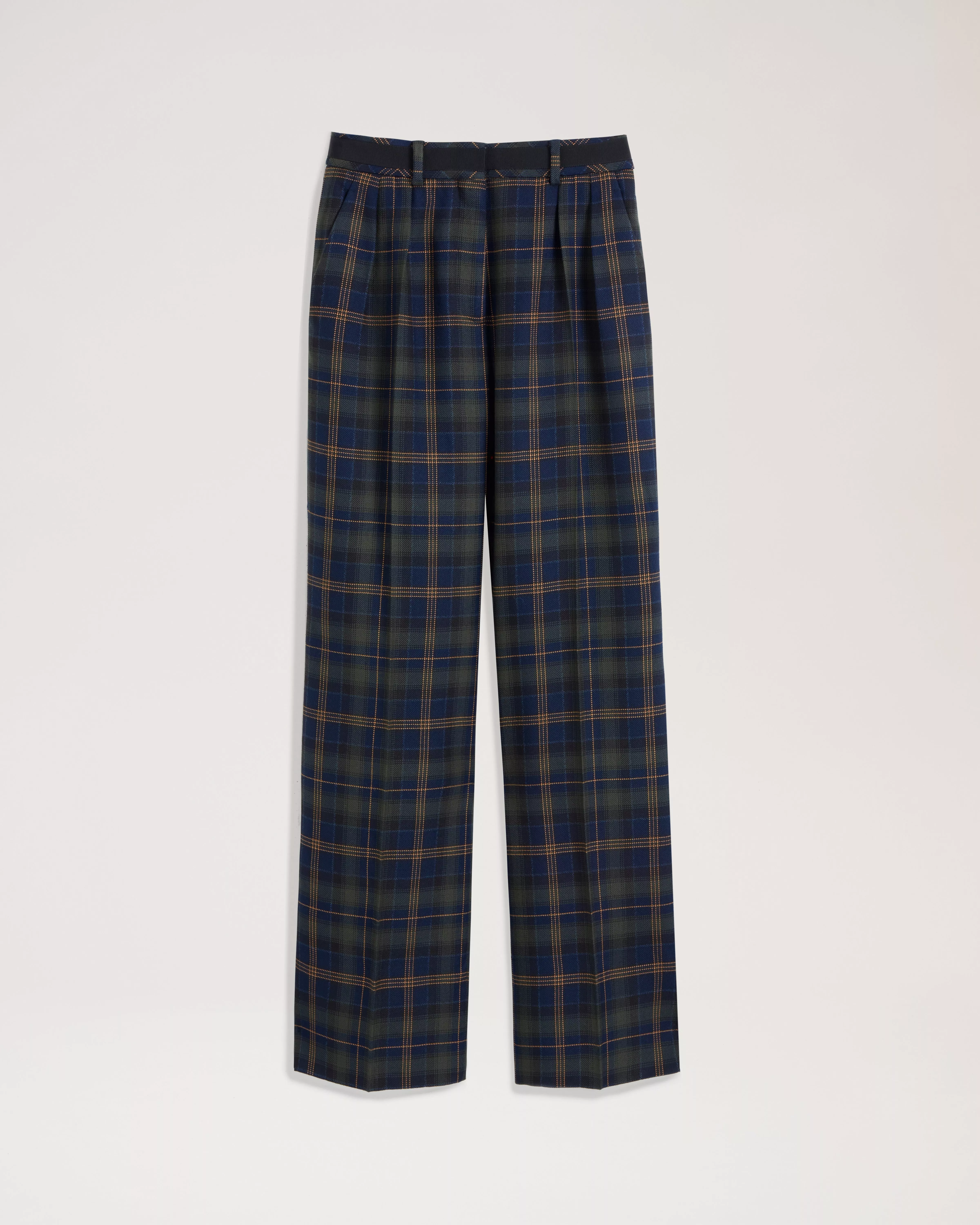 green plaid trousers womens