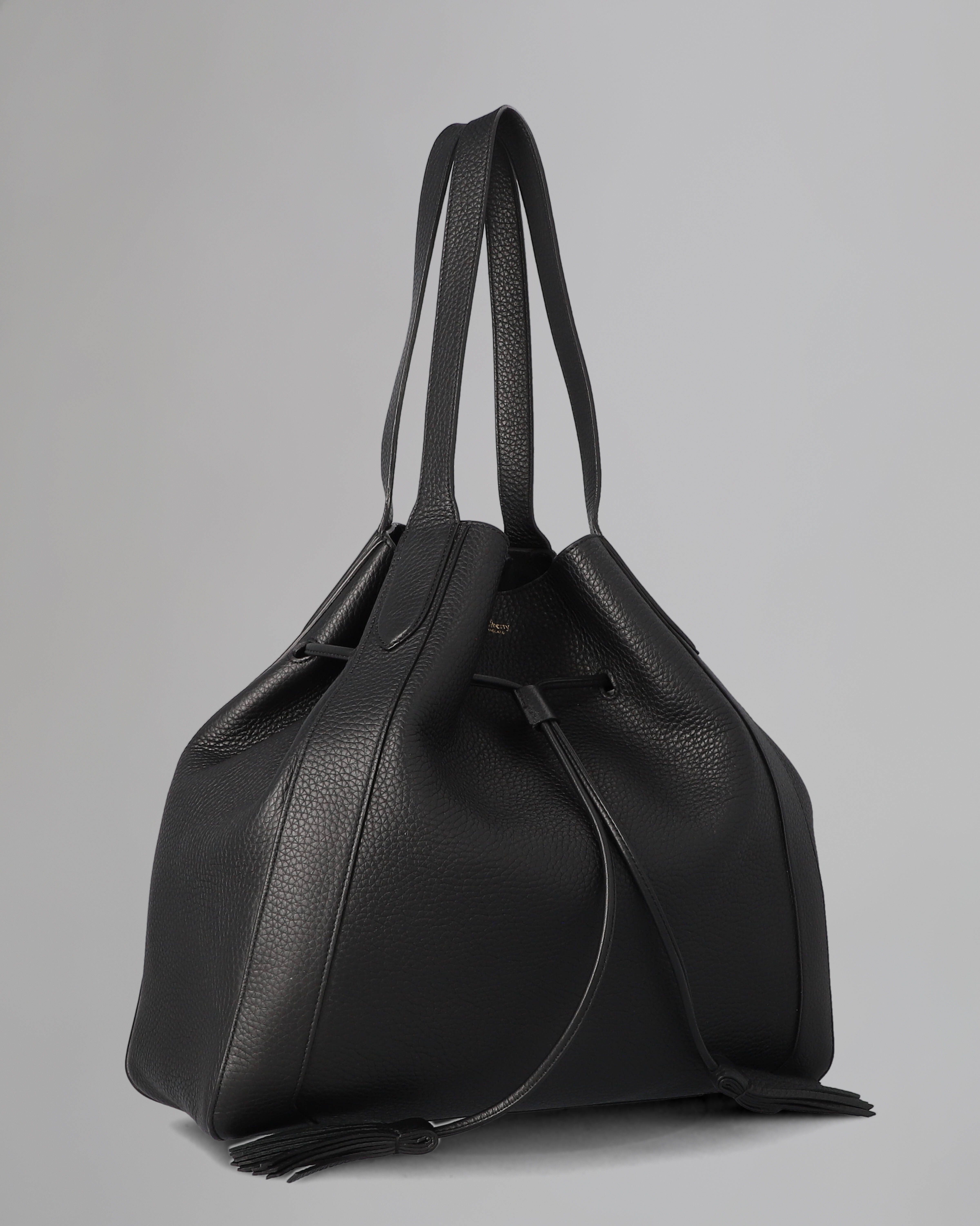 Mulberry | Millie Tote | Pre-Loved | Black Heavy Grained Leather