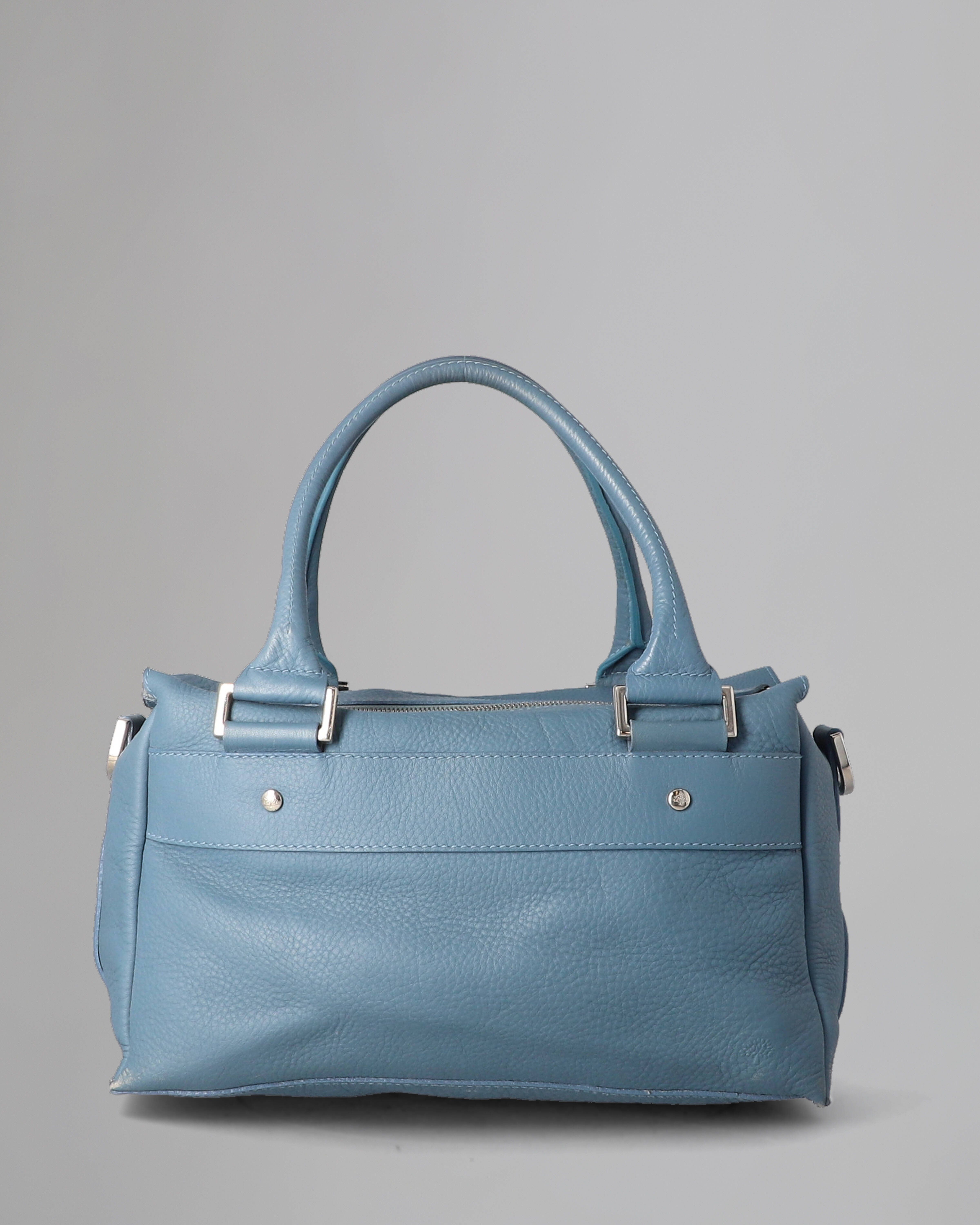 Tanya Pre Loved Blue Matt Glove Pre Loved Bags Mulberry