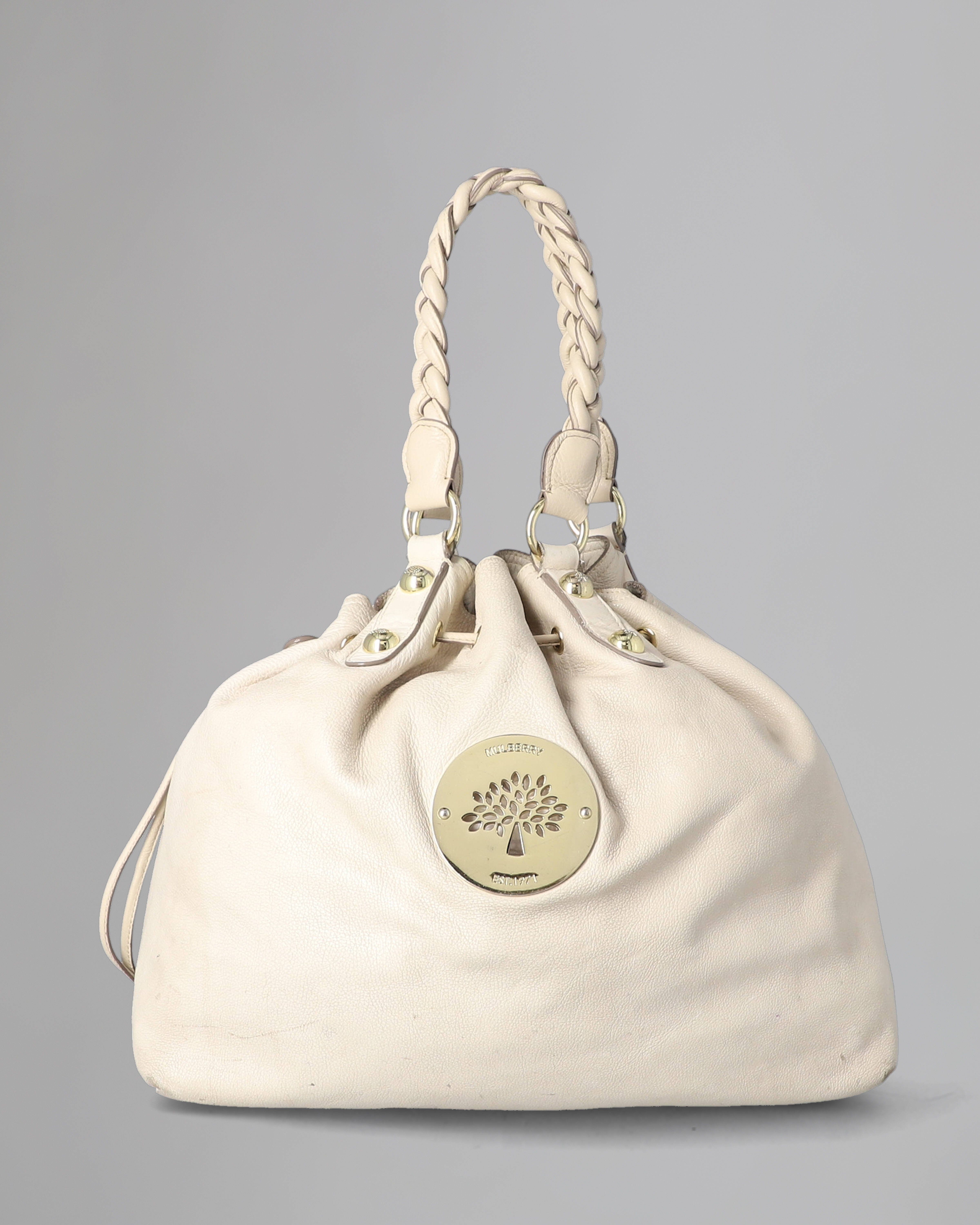 Daria Drawstring Tote | Pre-Loved | Ivory Soft Spongy | Pre-Loved Women ...