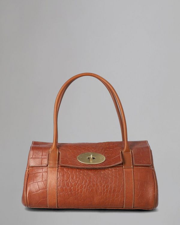 East West Bayswater Pre Loved Oak Printed Veg Tanned Pre Loved Bags Mulberry