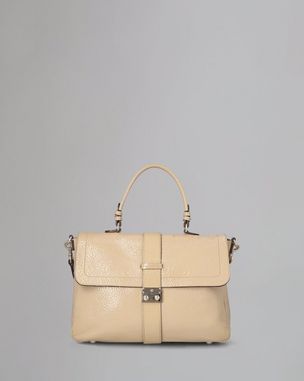harriet-satchel-pre-loved-pebbled-beige-spongy-patent-leather