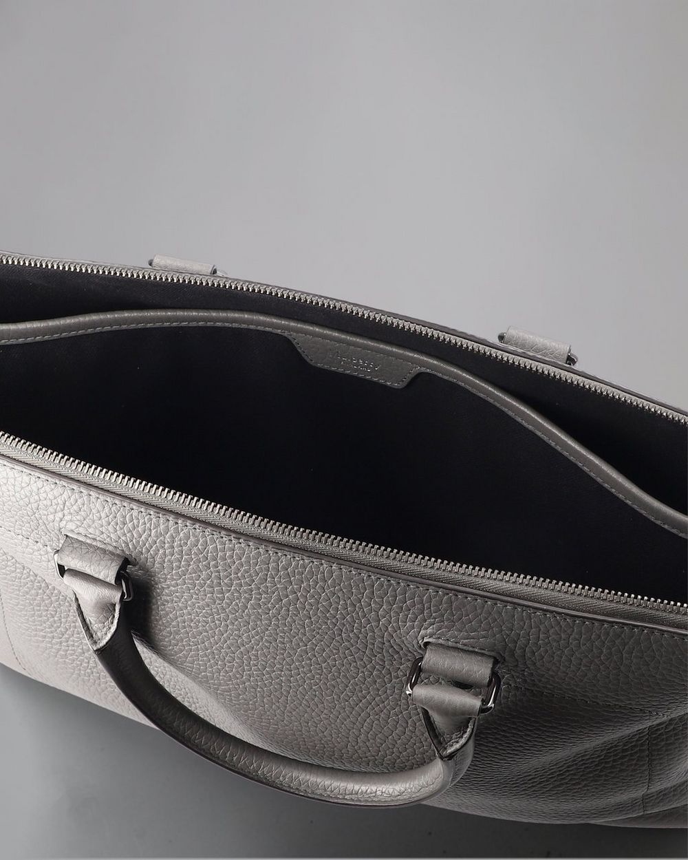 City Slim Briefcase PreLoved Charcoal Heavy Grain PreLoved