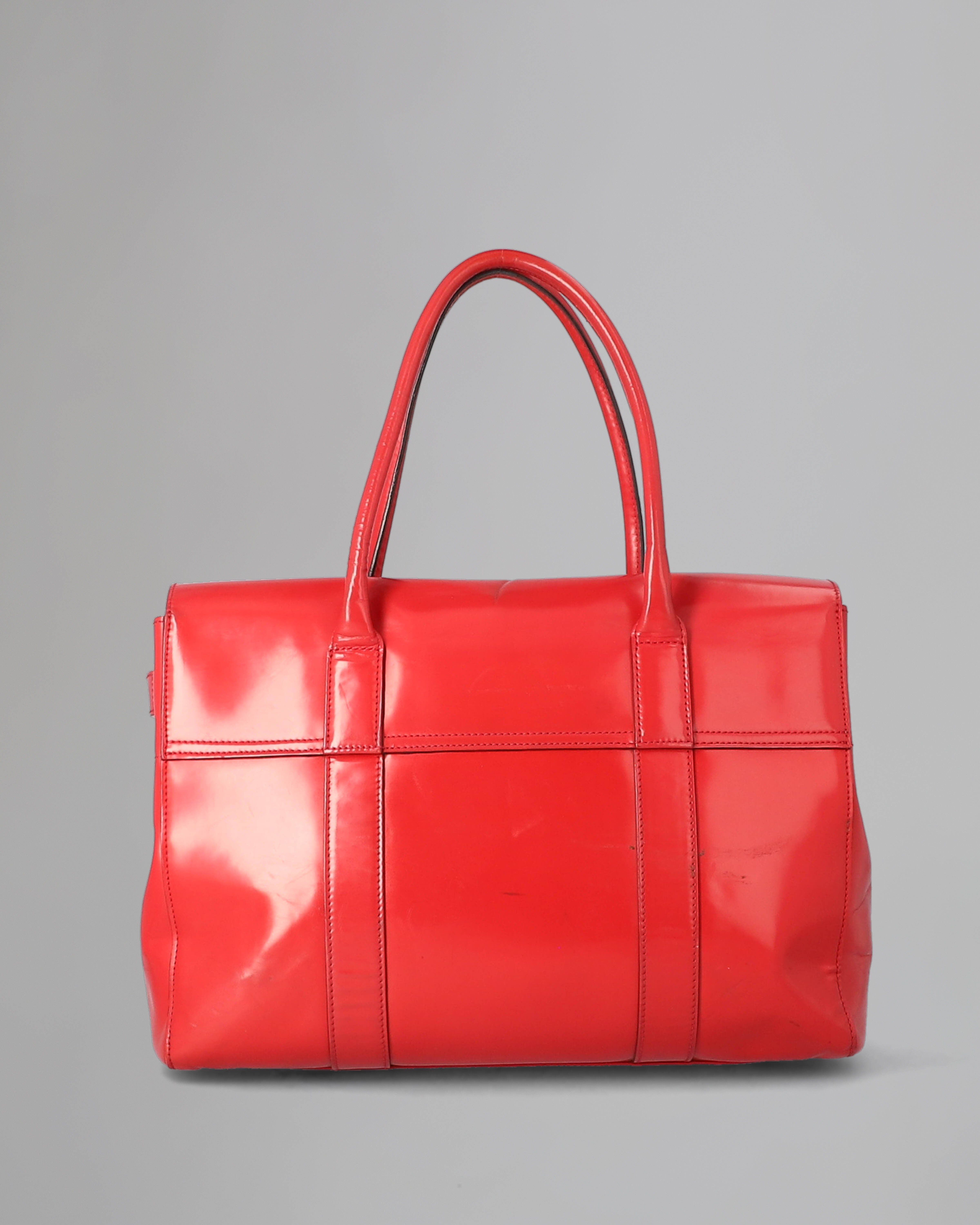 Mulberry red tote online bag