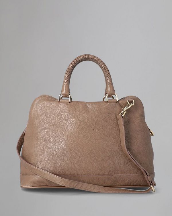 Pembridge Double Handle Pre Loved Taupe Soft Grain Leather Pre Loved Bags Mulberry