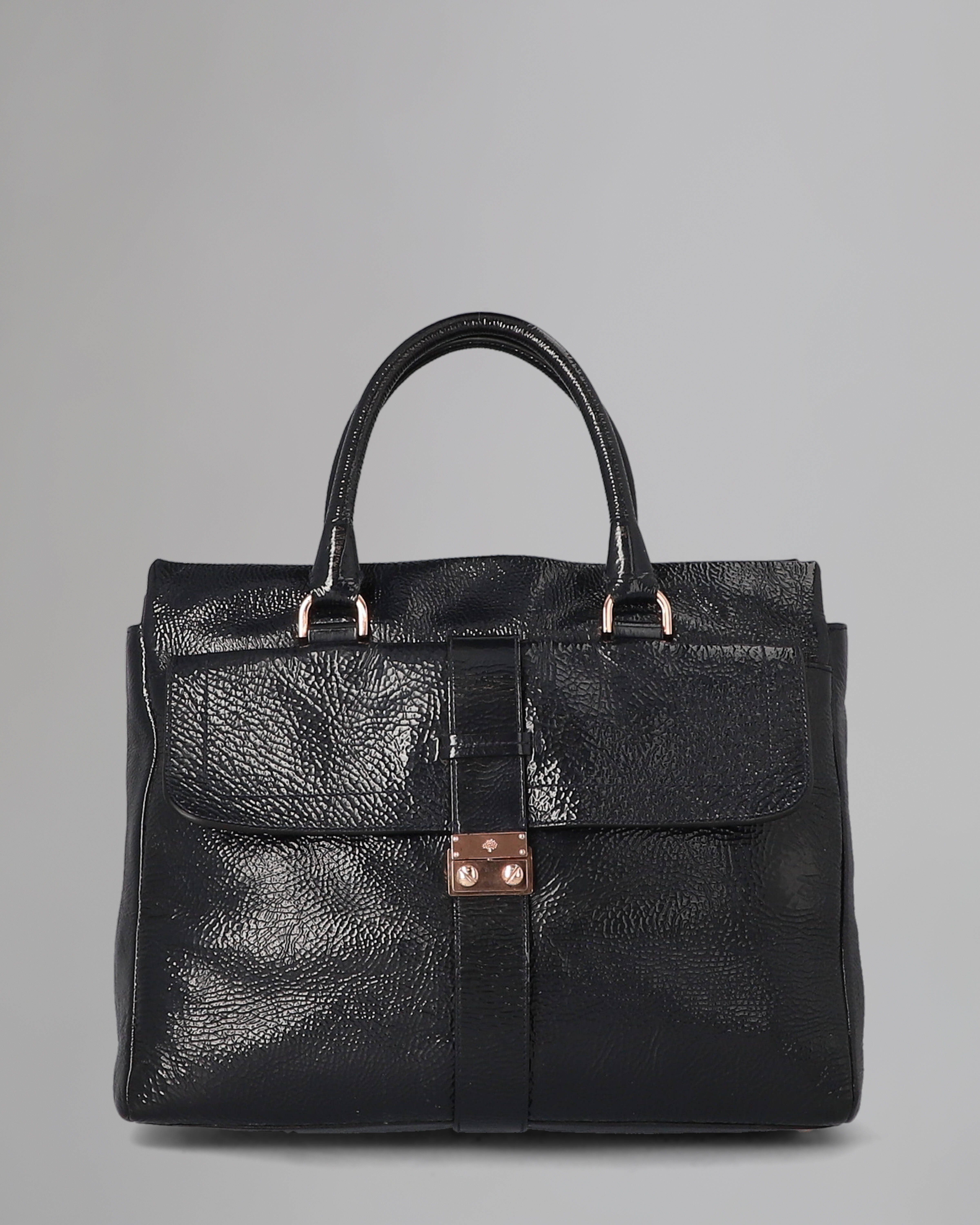 Mulberry | Harriet Tote | Pre-Loved | Nightshade Blue Spongy Patent