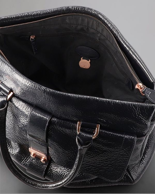 Mulberry | Harriet Tote | Pre-Loved | Nightshade Blue Spongy Patent