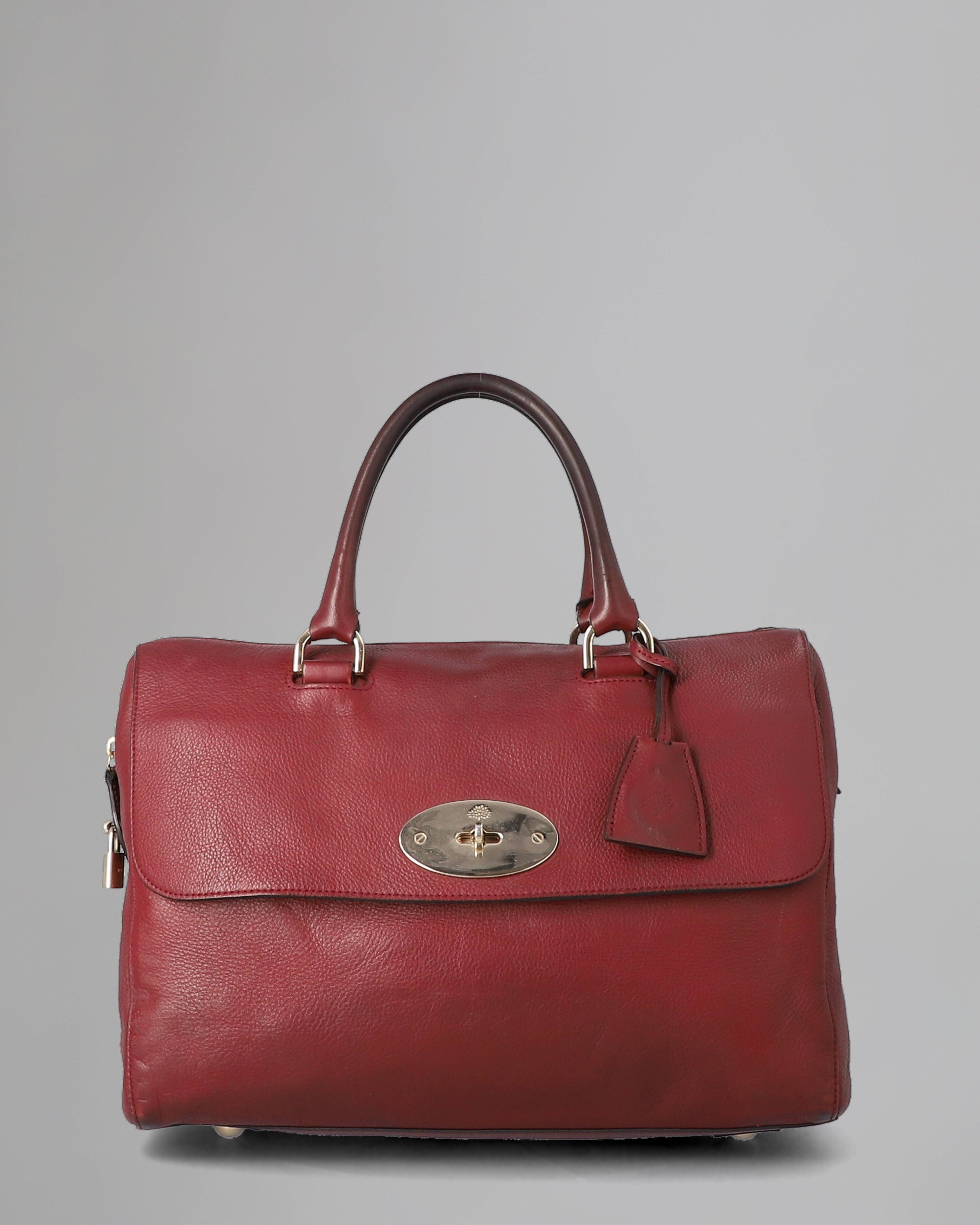 Del Rey Pre Loved Oxblood Silky Nappa Pre Loved Bags Mulberry