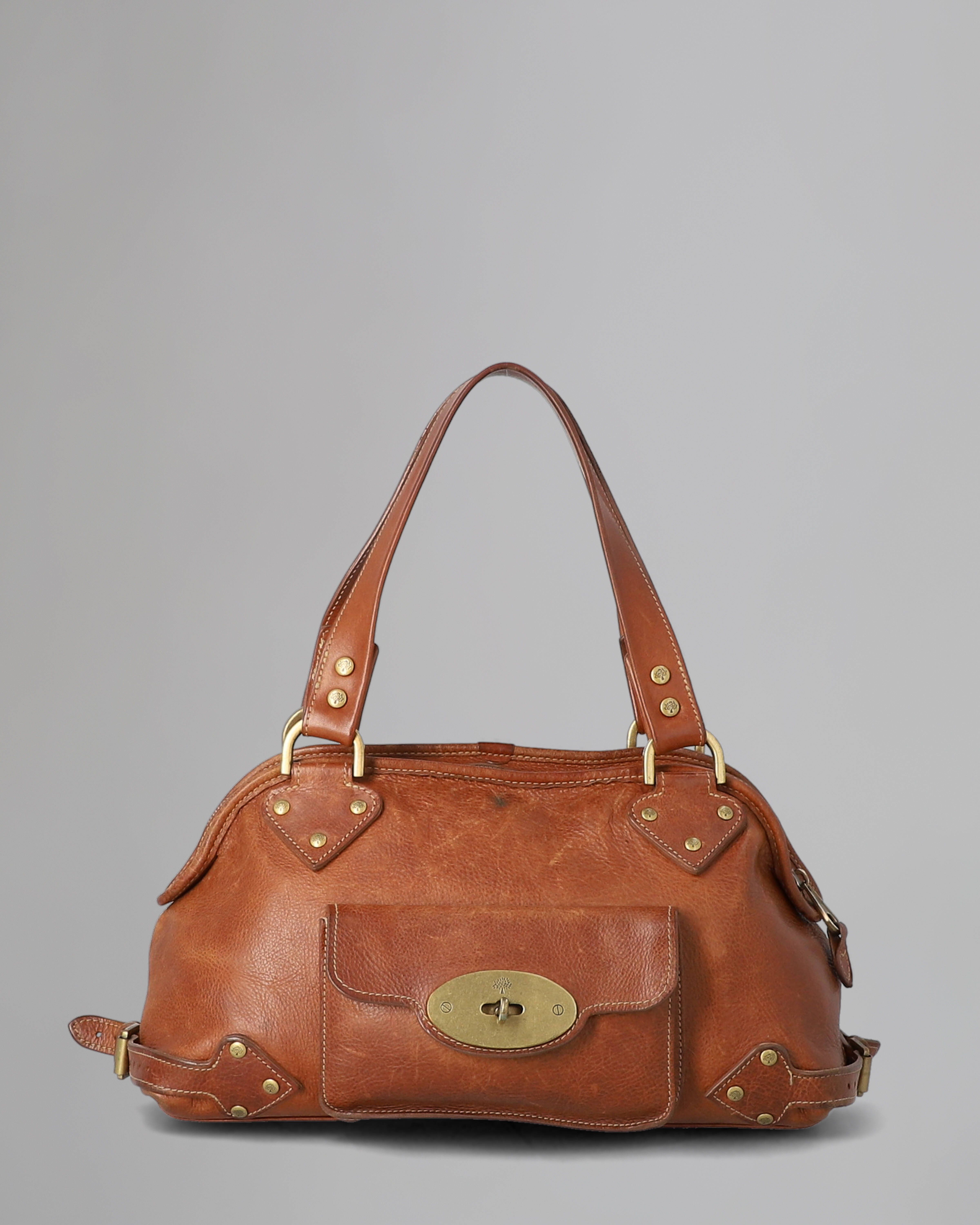 Small Knightsbridge Pre Loved Oak NVT Pre Loved Bags Mulberry