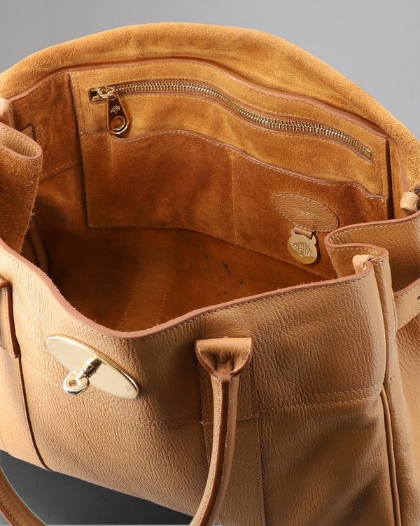 Mulberry Bayswater Pre-Loved Deer Brown Grainy Print Pre