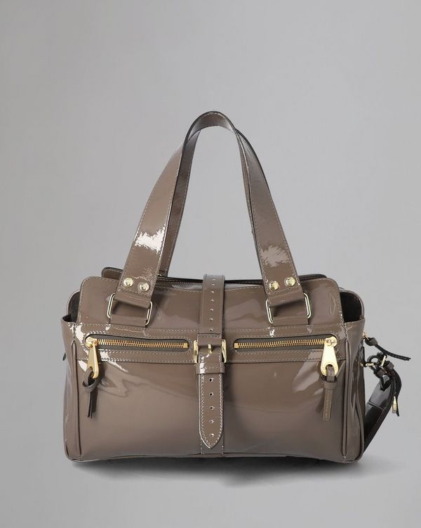 Mulberry マルベリー Mabel エナメルボストンバッグ グレージュ Mulberry | Mabel | Pre-Loved | Grey Patent Leather | Pre-Loved Bags