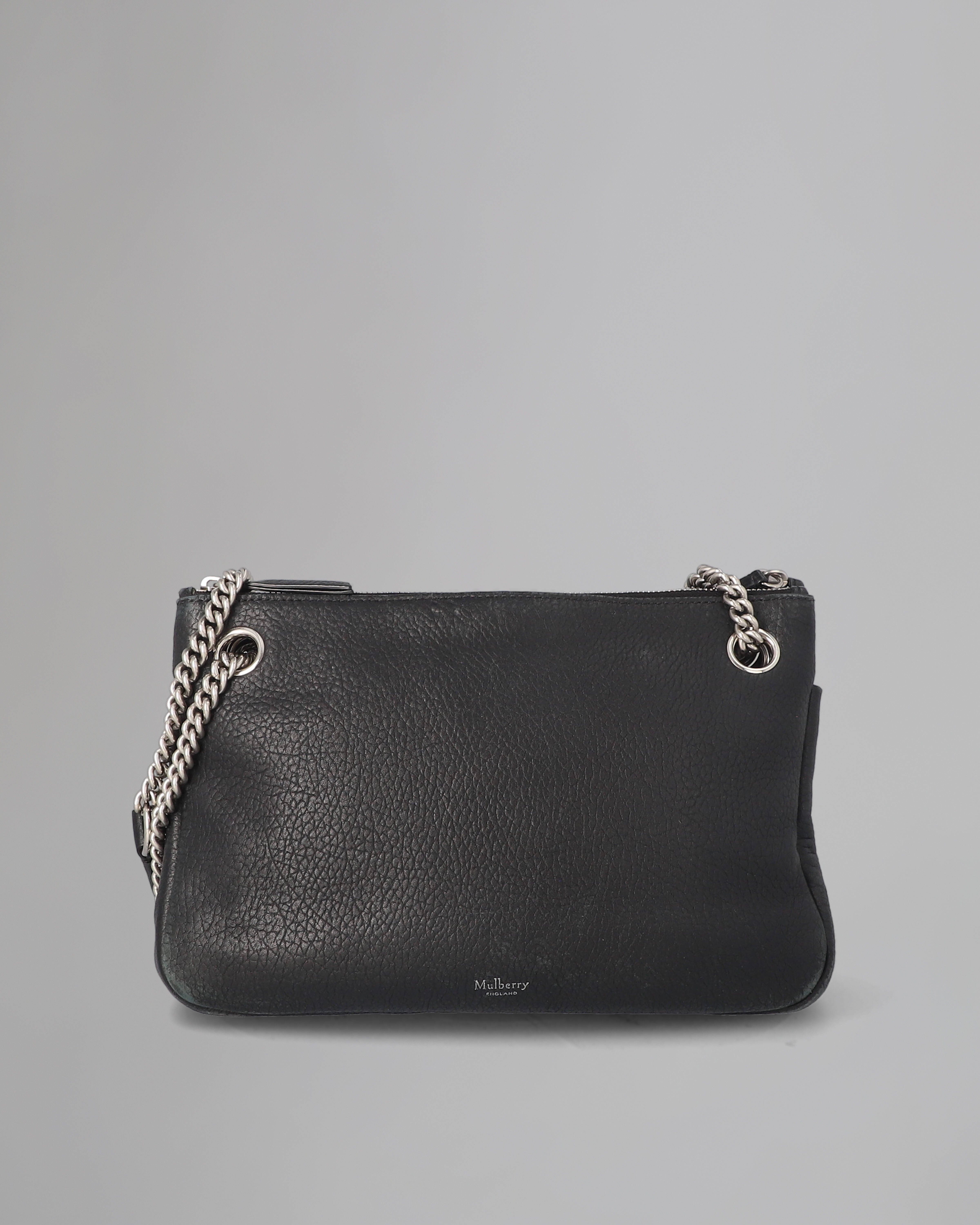 Winsley | Pre-Loved | Black Grained Lambskin | Pre-Loved Bags | Mulberry